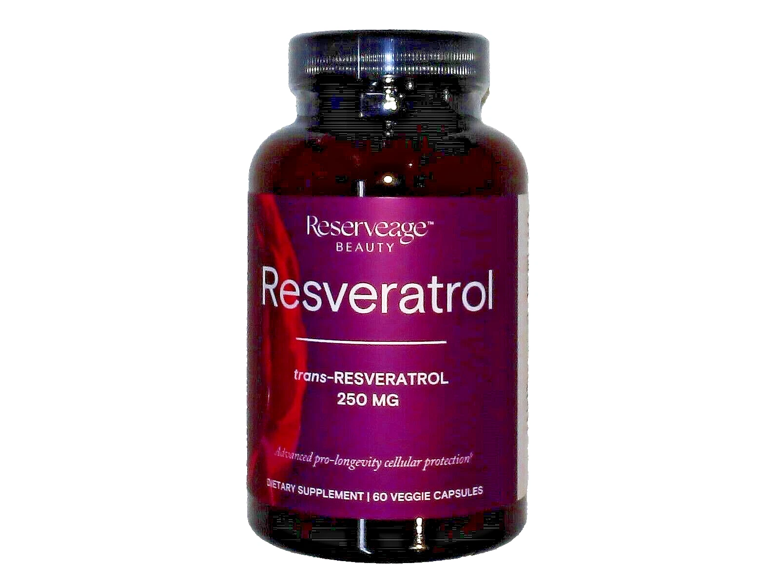 RESERVEAGE NUTRITION RESVERATROL 250Mg 60 VEGGIE CAPSULES EXP. 01/2025