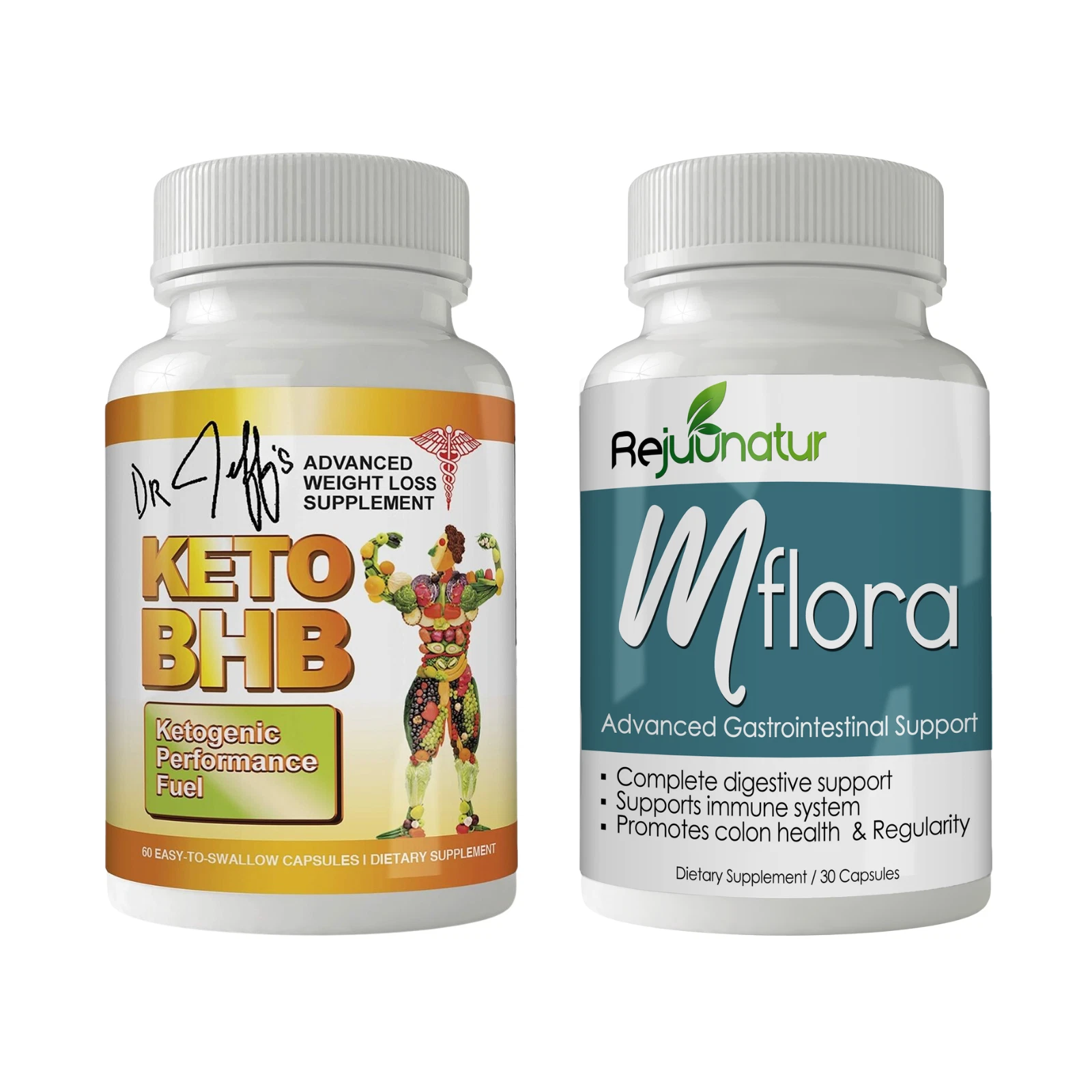 Keto BHB Fat Burn Weight Loss Pill Mflora Probiotic Digestive Health Supplements