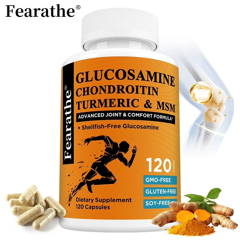 Glucosamine Chondroitin Turmeric & MSM 120 Capsules Support Joint Health Comfort