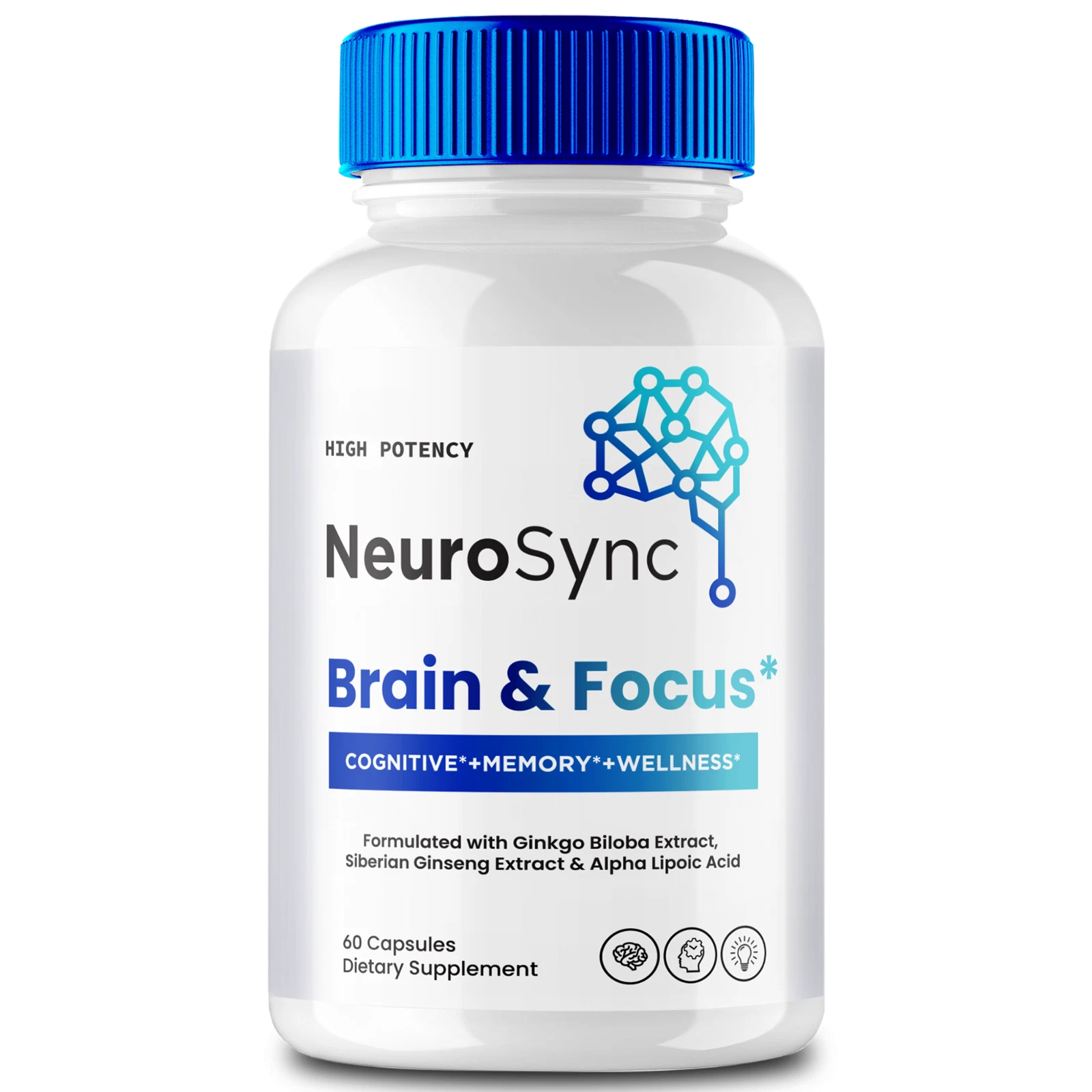 Neurosync Brain & Focus Cognitive Pills to Improve Memory & Brain Fog 60ct