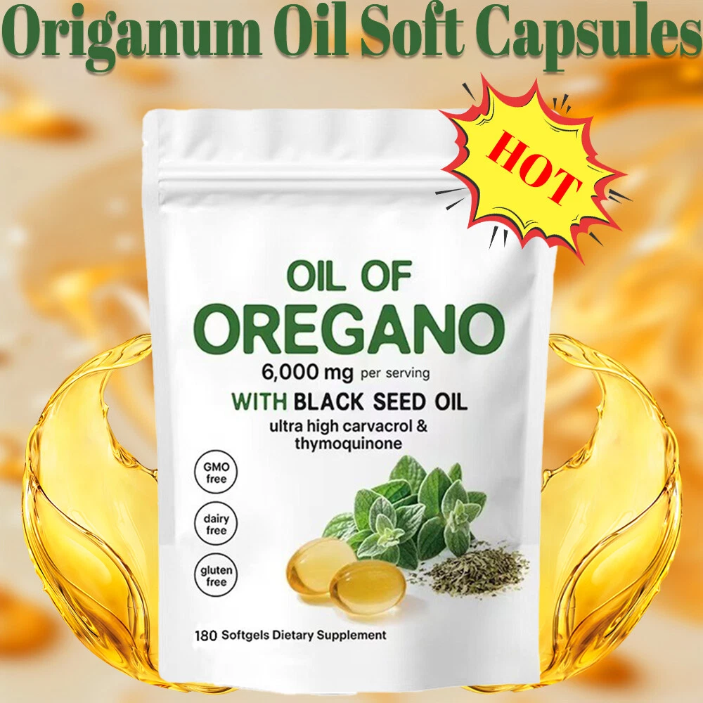 Ingredients Oil of Oregano 180 Softgels Formulated with Black Seed Oil