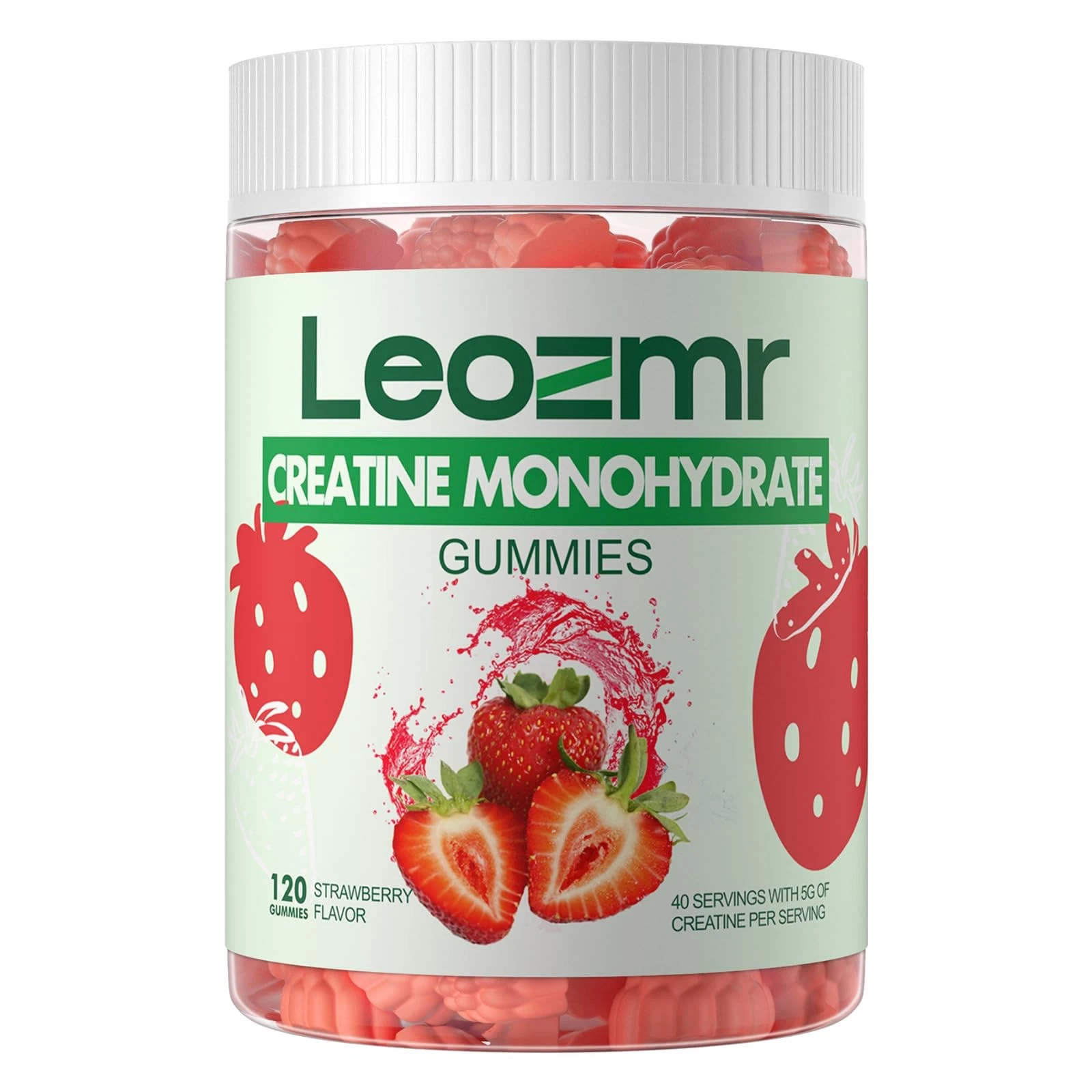 Leozmr Creatine Monohydrate Gummies 5000mg for Men & Women, Chewables Creatine M