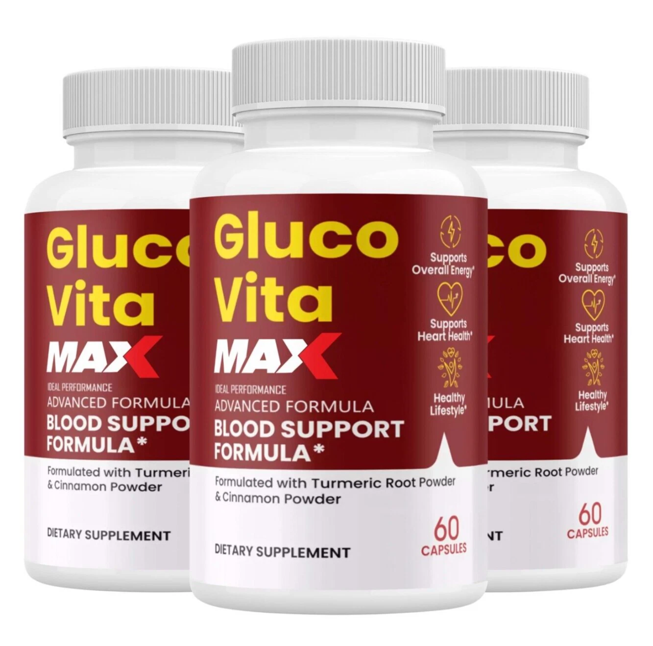 Gluco Vita Pills, GlucoVita Blood Support, Glucose Vita ( 3 Pack )
