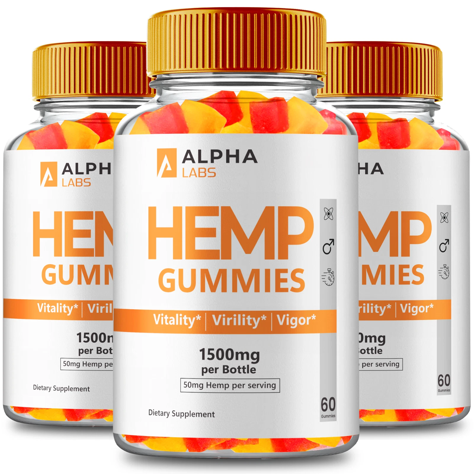 (3 Pack) Alpha Labs Gummies, AlphaLabs Health Support Gummies (180 Gummies)
