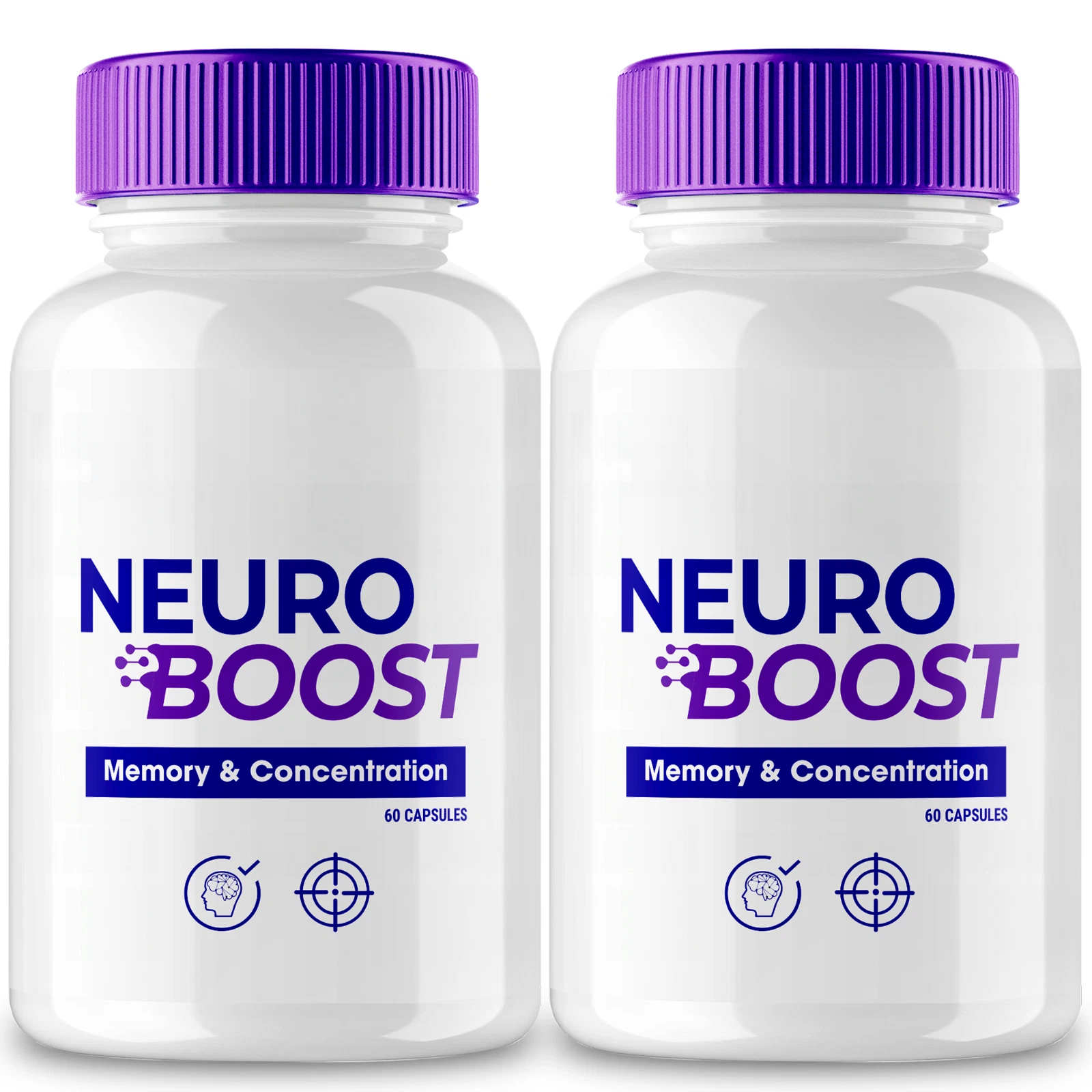 (2 Pack) Neuro Boost Brain Supplement Pills for Memory and Focus (120 Capsules)