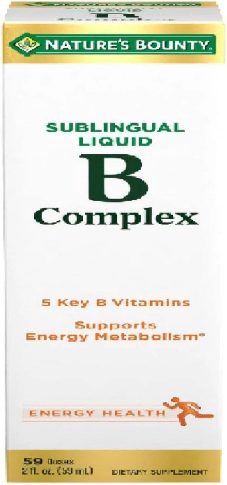Nature'S Bounty Vitamin B12 Complex Liquid 5000 Mcg Cell Energy 59 Serv 2 Fl Oz