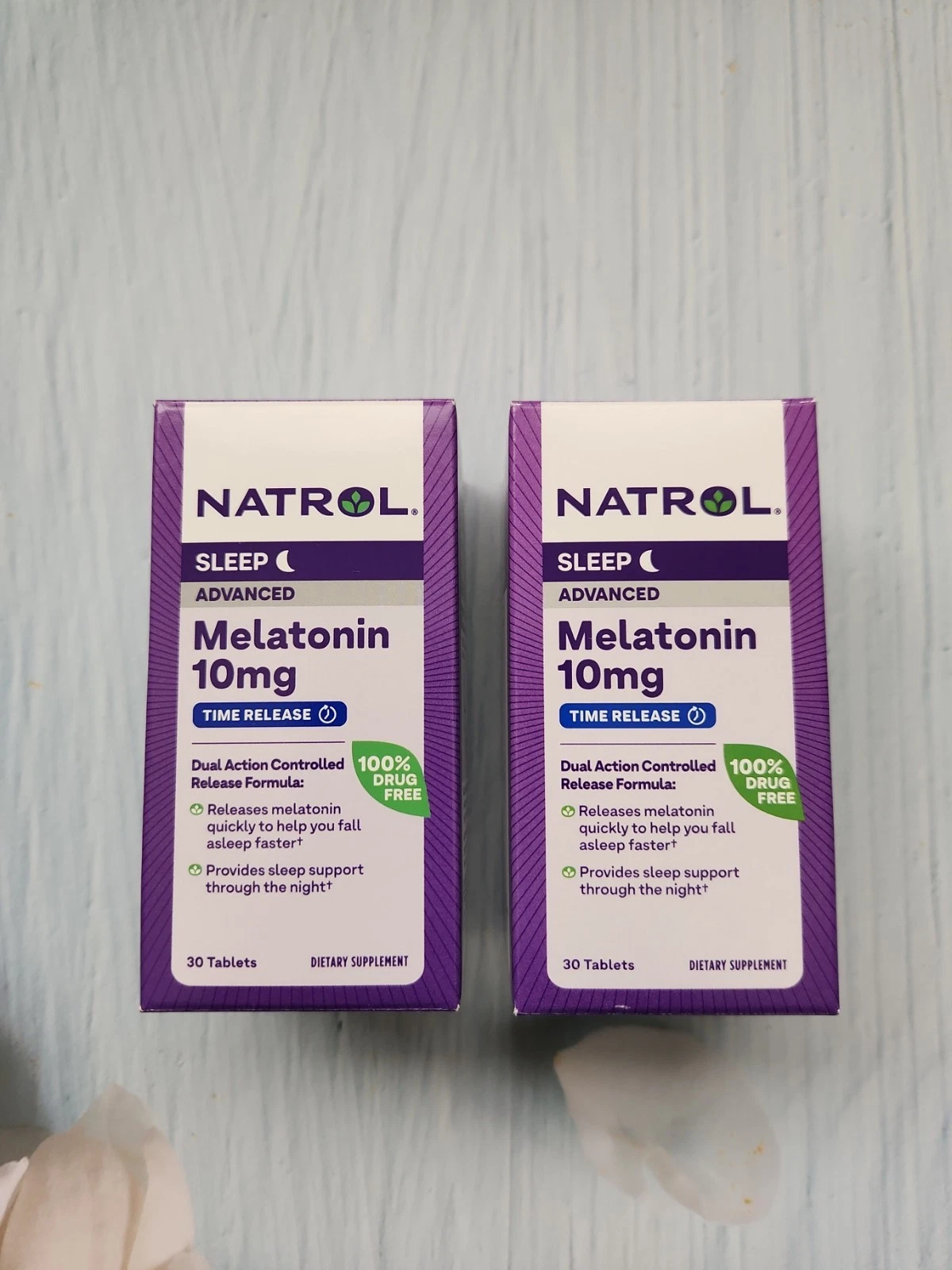 2× Natrol Sleep Melatonin - 10 mg - 30 Tablets Each, Exp: 04-2026