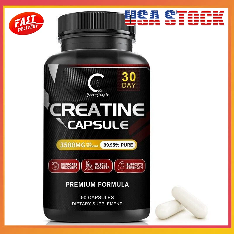 3500mg Creatine Monohydratea Capsules -Support Strength Muscle Booster 90Pcs