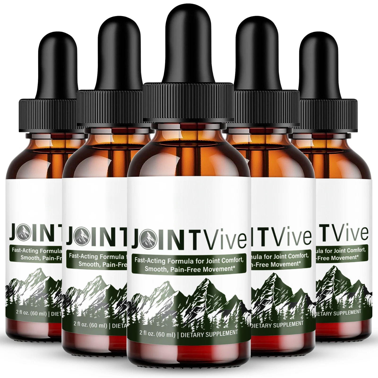 (5 Pack) JointVive for Joint Support Drops to Fortify Bones & Movement Droppers
