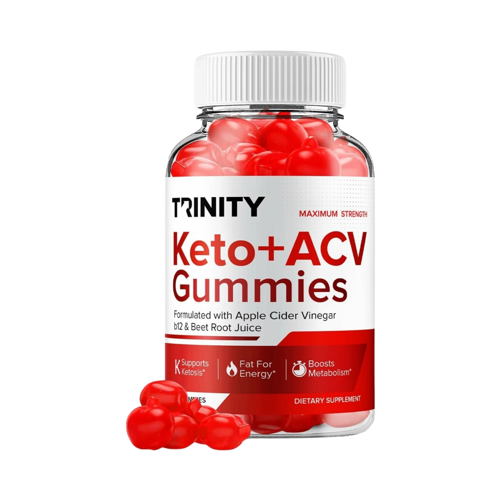 Trinity Keto ACV Gummies, Vegan, Weight Loss Supplement - 60 Gummies