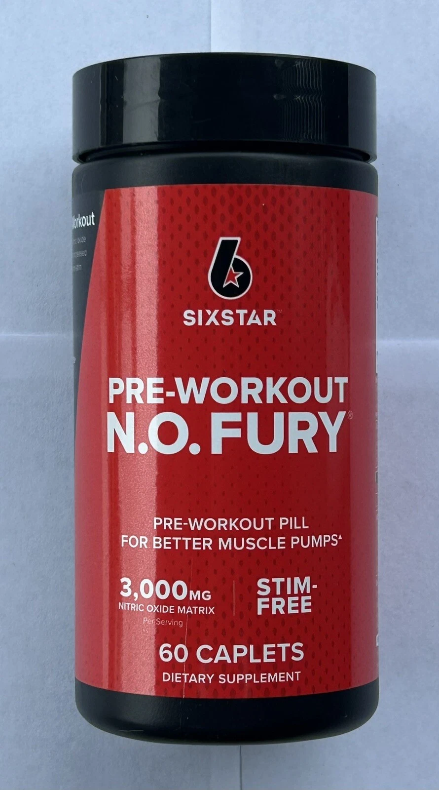 Pre-Workout N.O. FURY, 60 Caplets