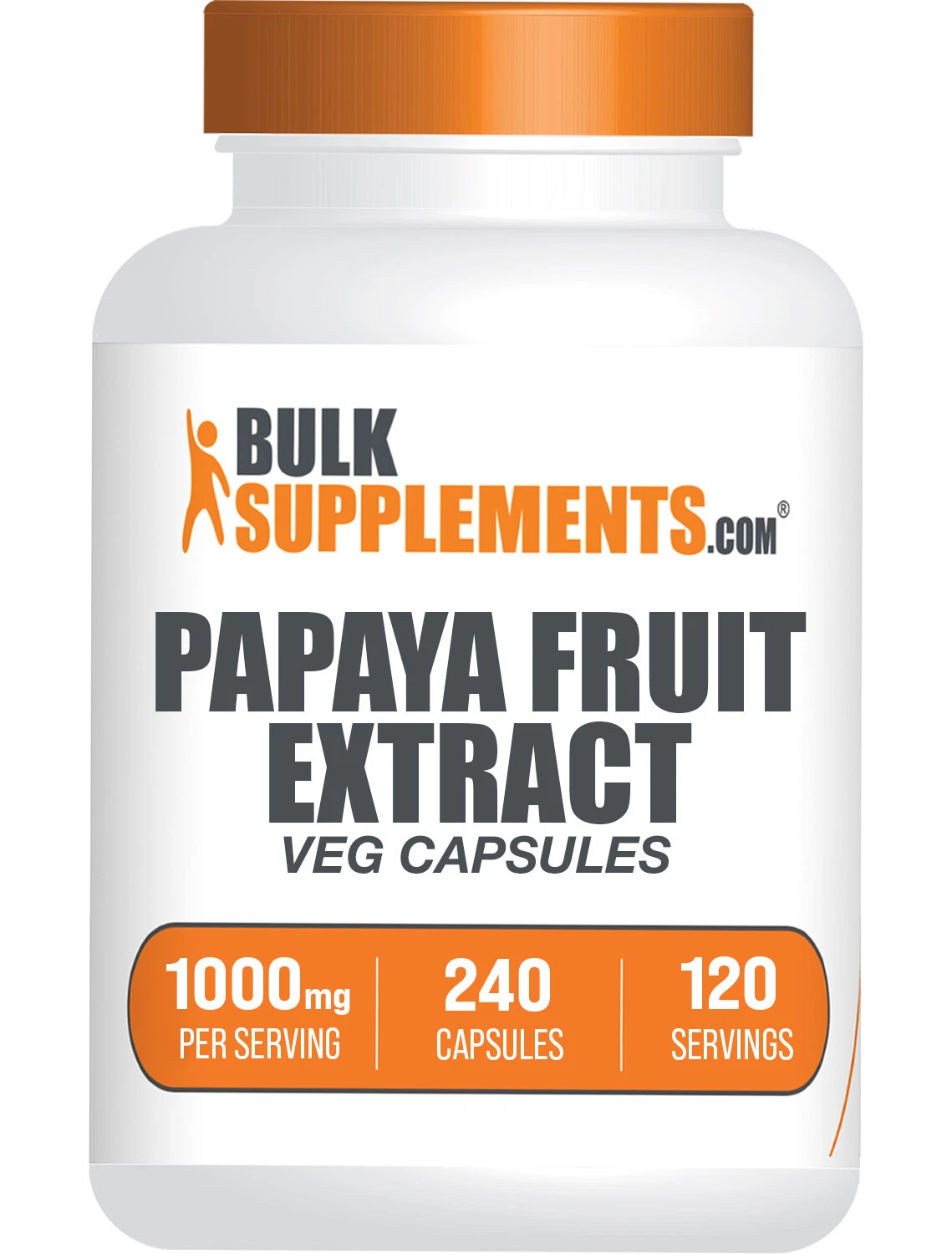 BulkSupplements Papaya Fruit Extract 240 Veg Capsules - 1000 mg Per Serving
