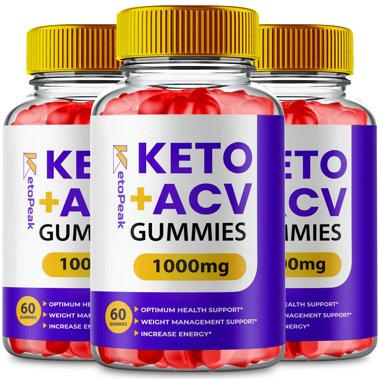 (3 Pack) Keto Peak ACV Gummies, Keto Peak for Weight Loss Gummies (180 Gummies)