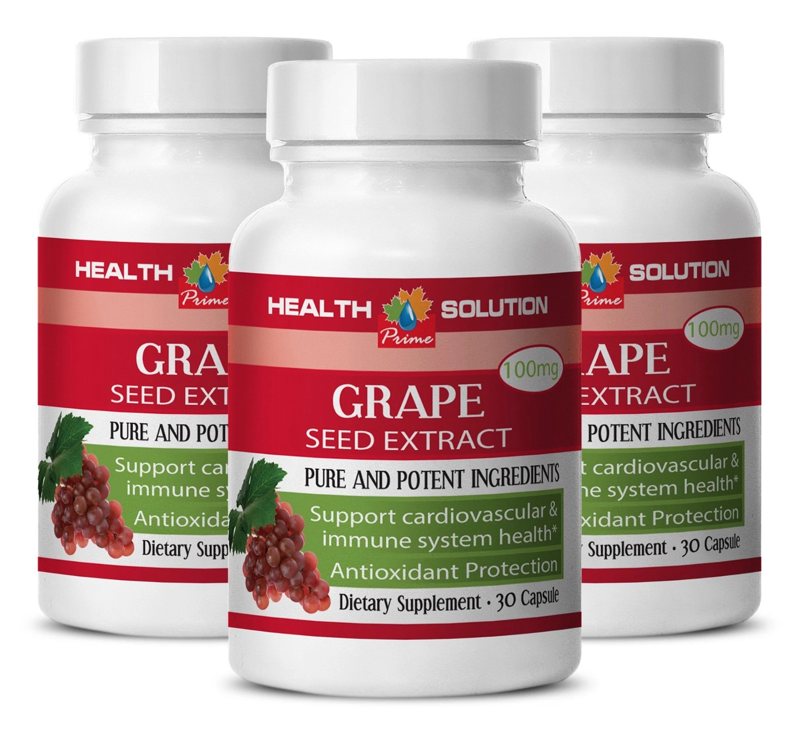 weight loss pills - Grape Seed Extract - appetite suppressor 3 Bottles 90 Caps