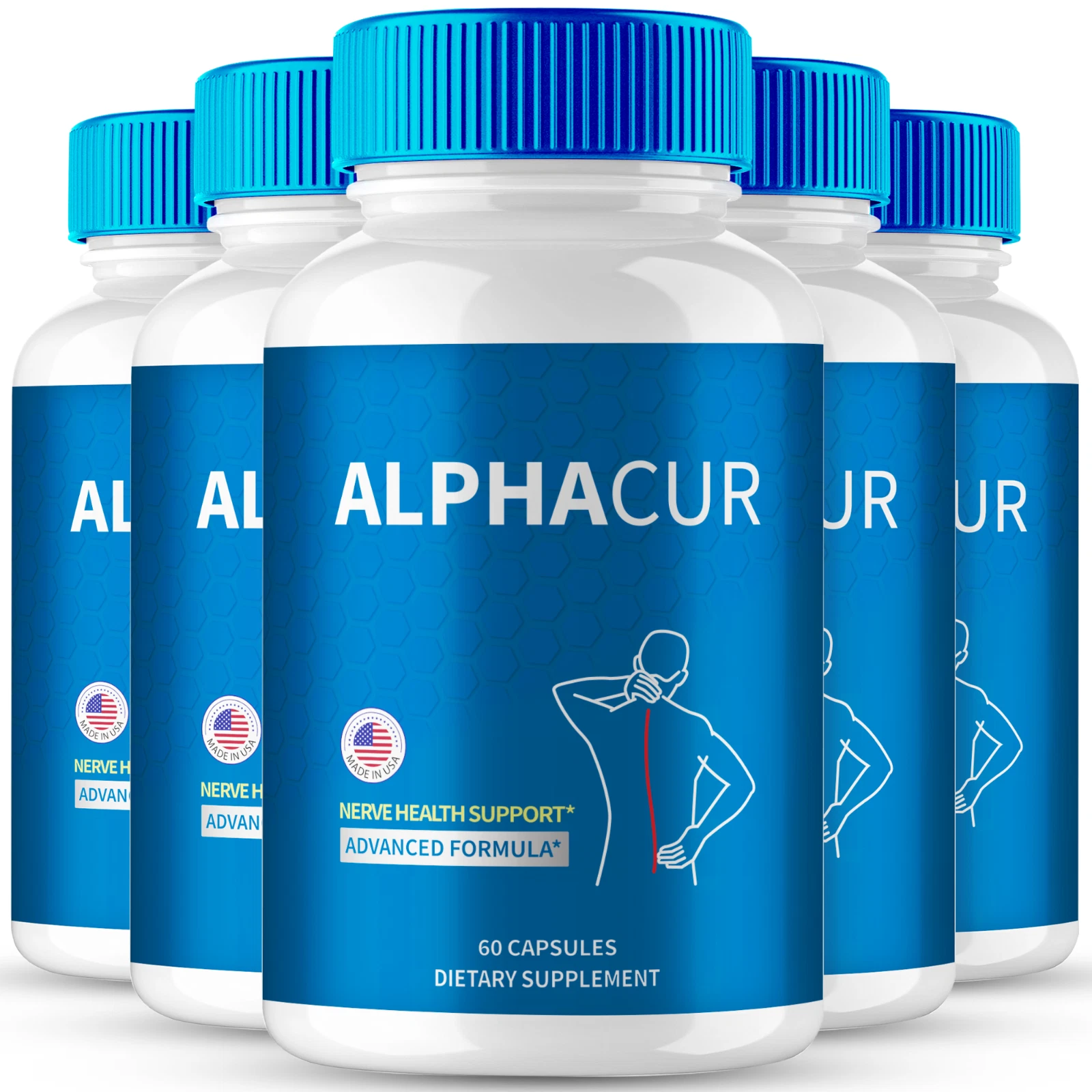 (5 Pack) Alpha Cur Blood Formula Capsules, Healthy Circulation & Stable Levels