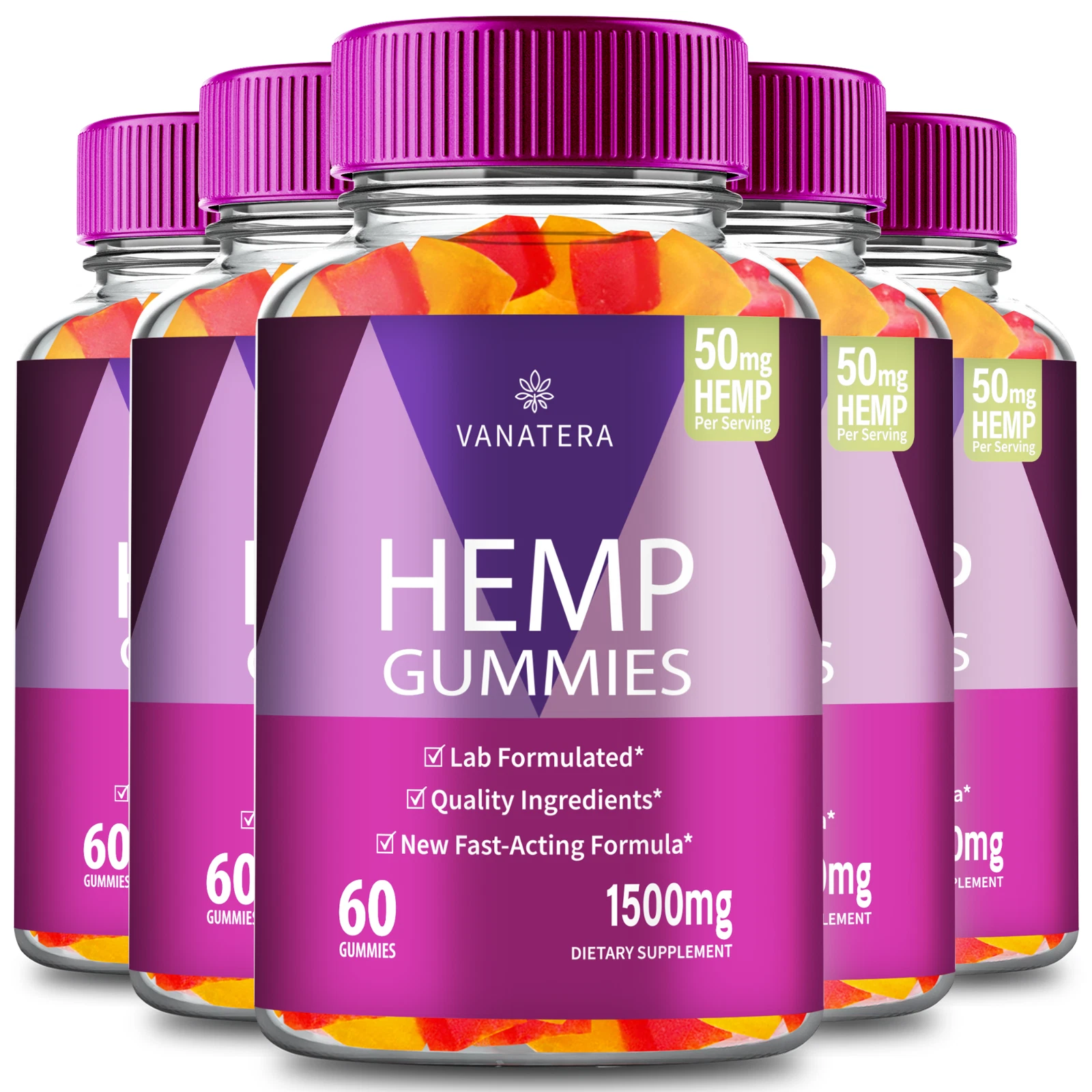 (5 Pack) Vanatera Gummies, Vana Tera All Natural Health & Wellness Support Gummy