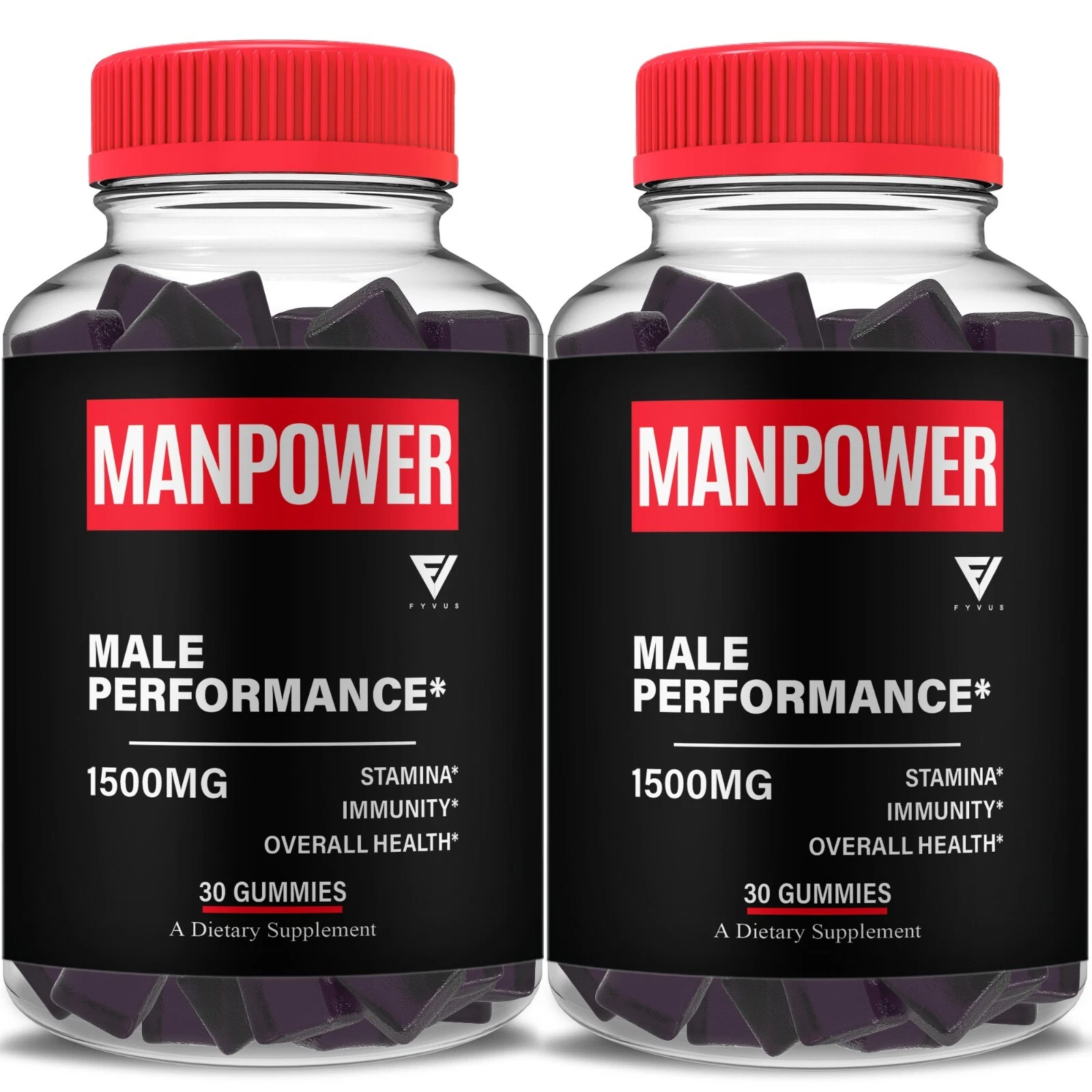 (2 Pack) Man Power Gummies ManPower Maximum Performance Gummy (2 Month Supply)