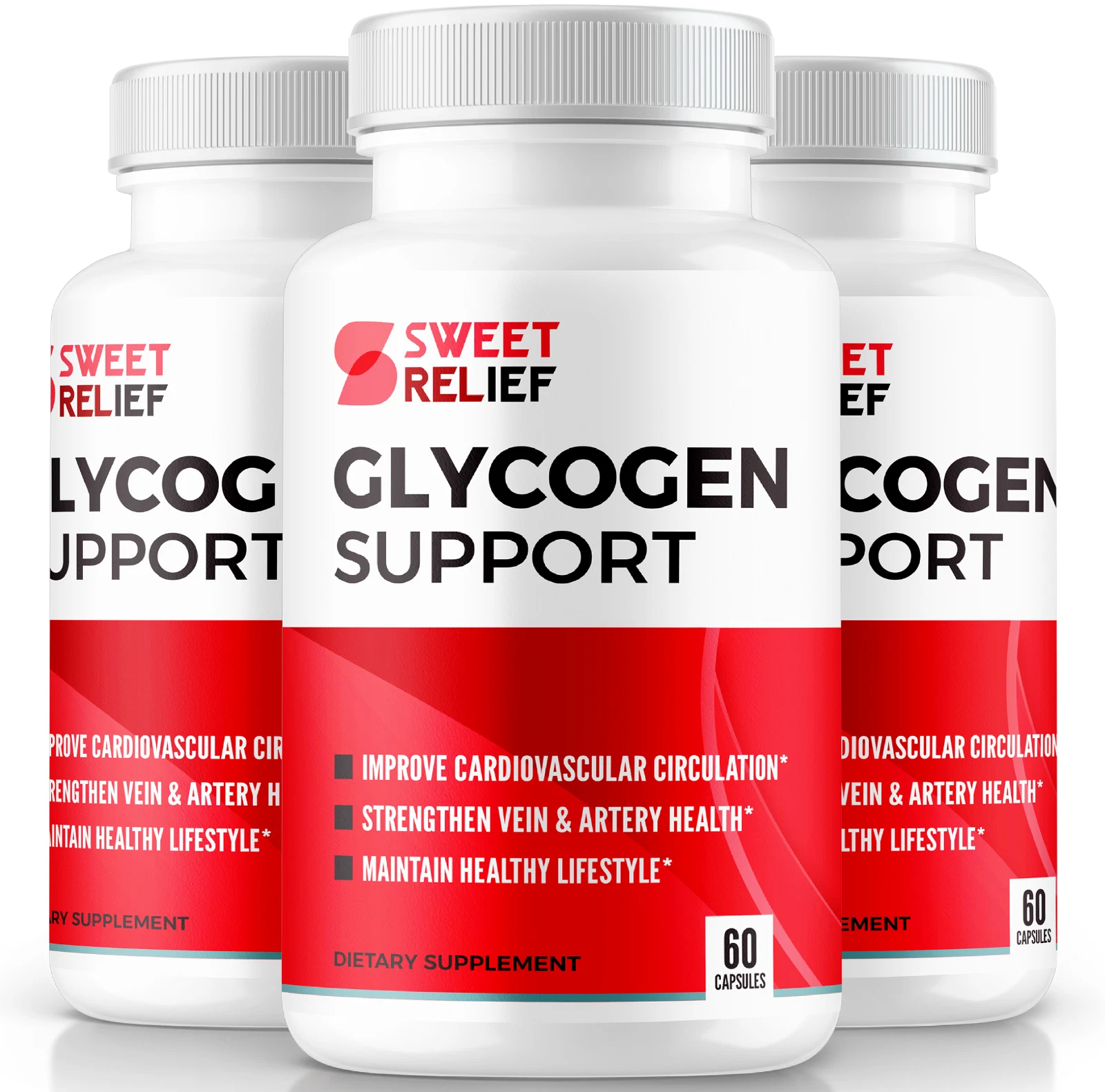 (3 Pack) Sweet Relief Glycogen Support - Sweet Relief Blood Vessel Cleaner