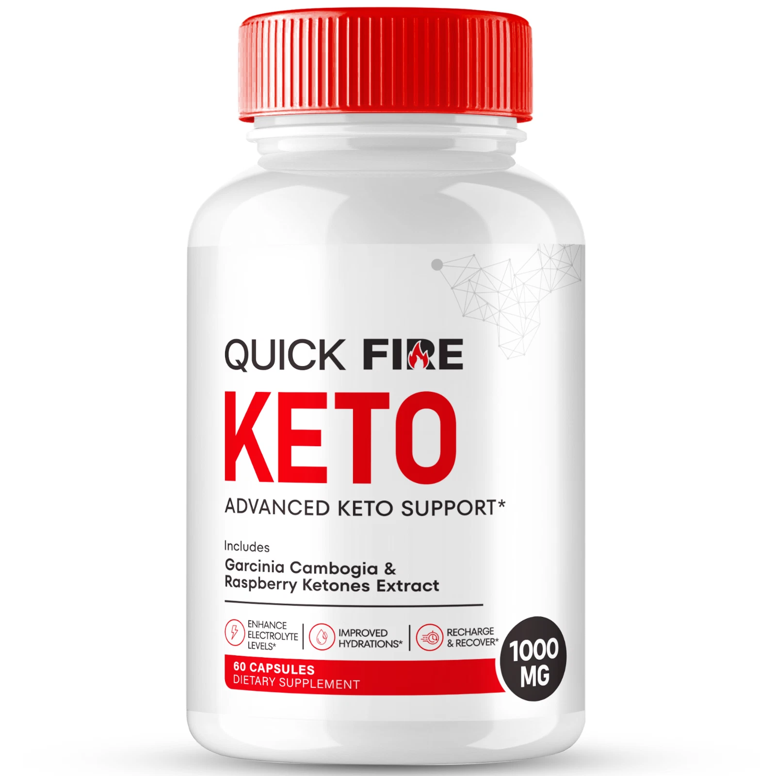 Quick Fire Keto Capsules, QuickFire for Weight Loss Management Pills 60ct