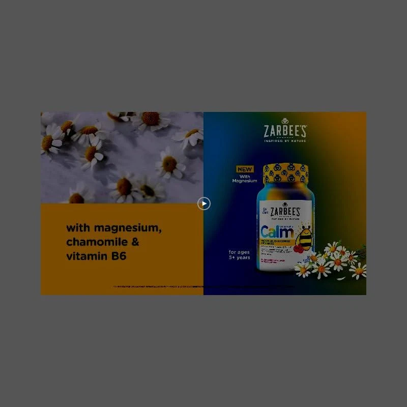 Zarbee's Children's Calm Gummy, Supports a Calm Mind and Body for Kids Ages 5+,