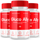 (3 Pack) Gluco Ally Pills - Gluco Ally Blood Health Support Formula - 180 Caps