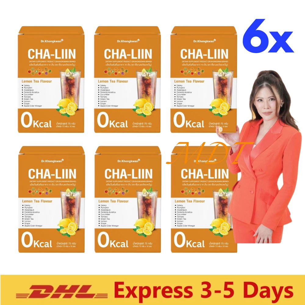 6X Cha-Liin Dietary Supplement Lemon Tea Flavor Weight Control by Dr Khongkwan