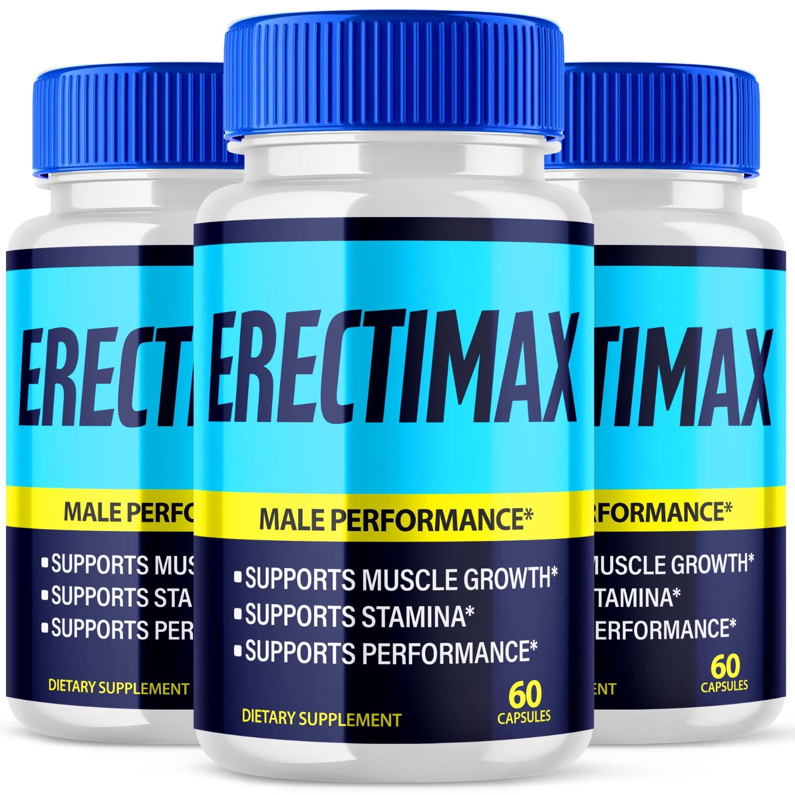 Erectimax Male Pills Advanced Vitality Support Formula Supplement, 180 Capsules