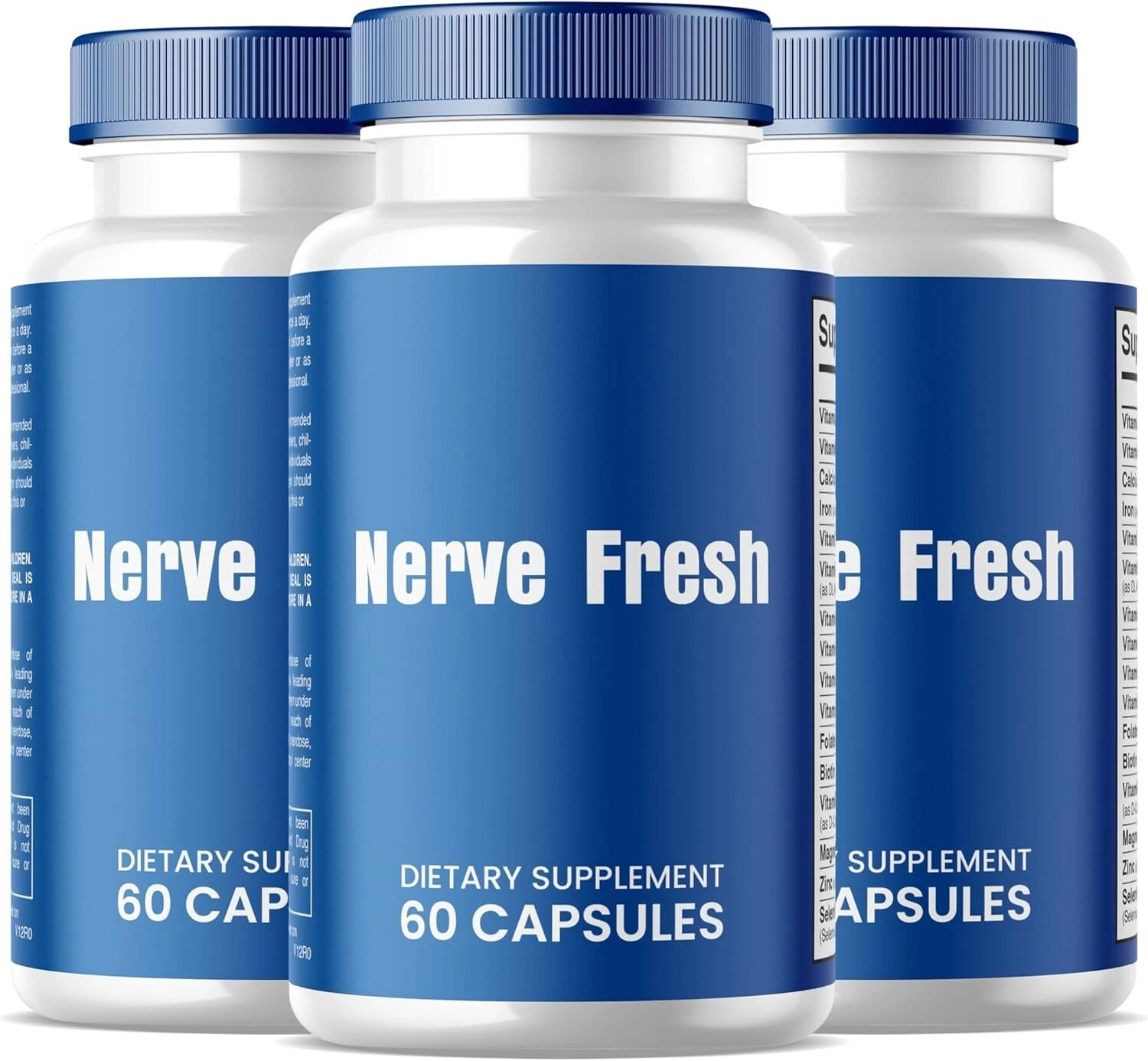 Nerve Fresh Pills All Natural Advanced Formula Supplements (180 Capsules) 3-Pack