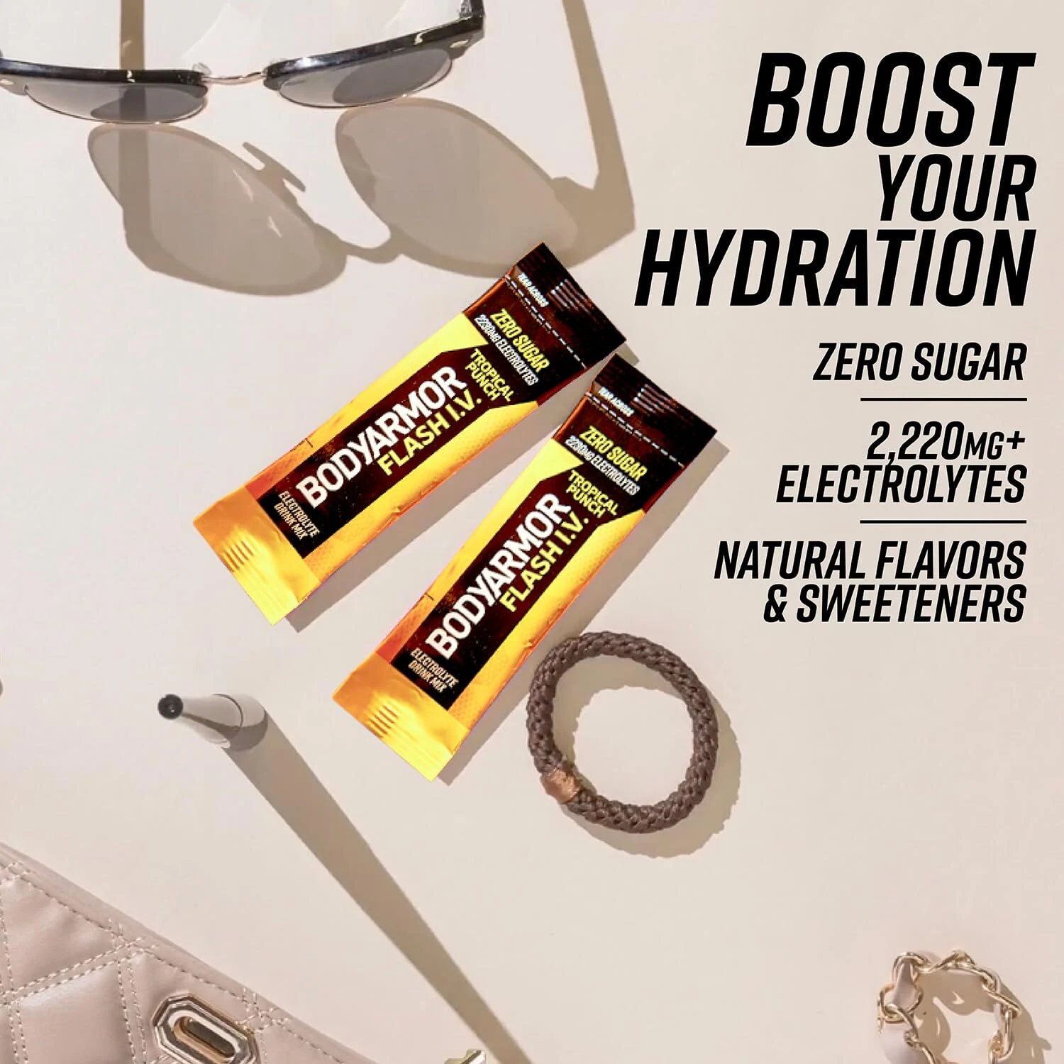 BODYARMOR Flash IV Electrolyte Packets Tropical Punch - Zero Sugar Hydration