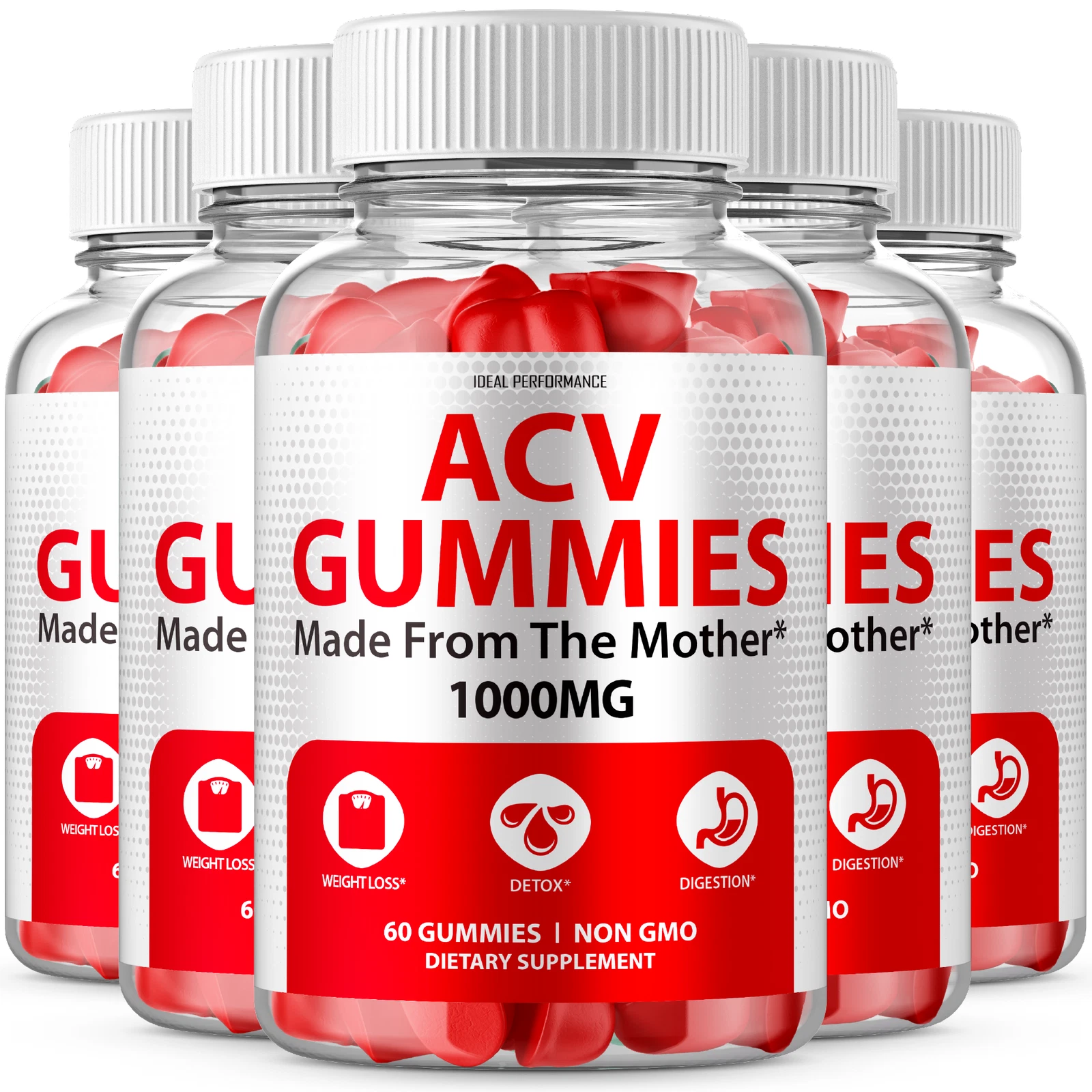Apple Cider Vinegar Gummy ACV Mother Weight Loss (300 Gummies)