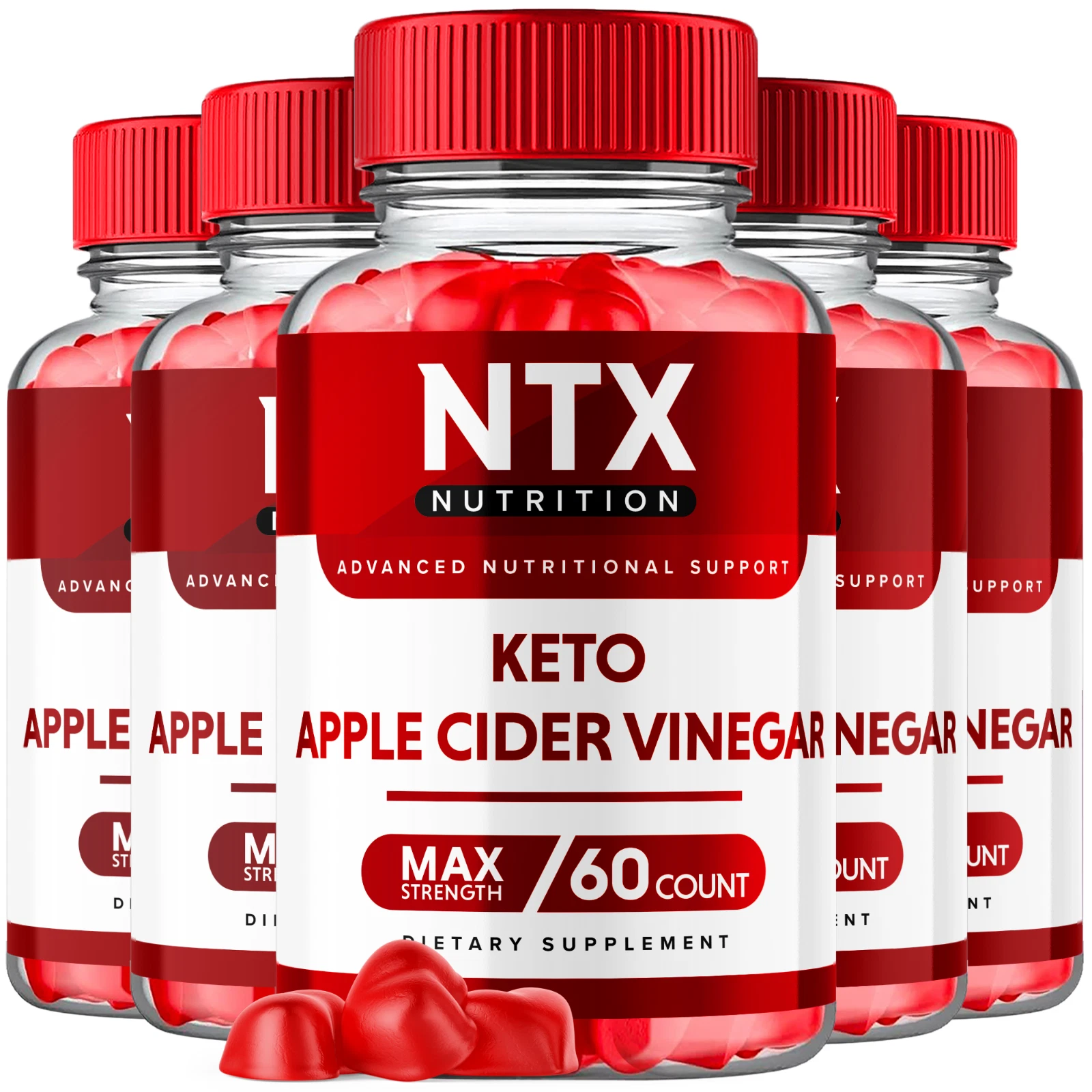 NTX Nutrition Keto Apple Cider Vinegar Gummies Max ACV Strength Supplement 300ct