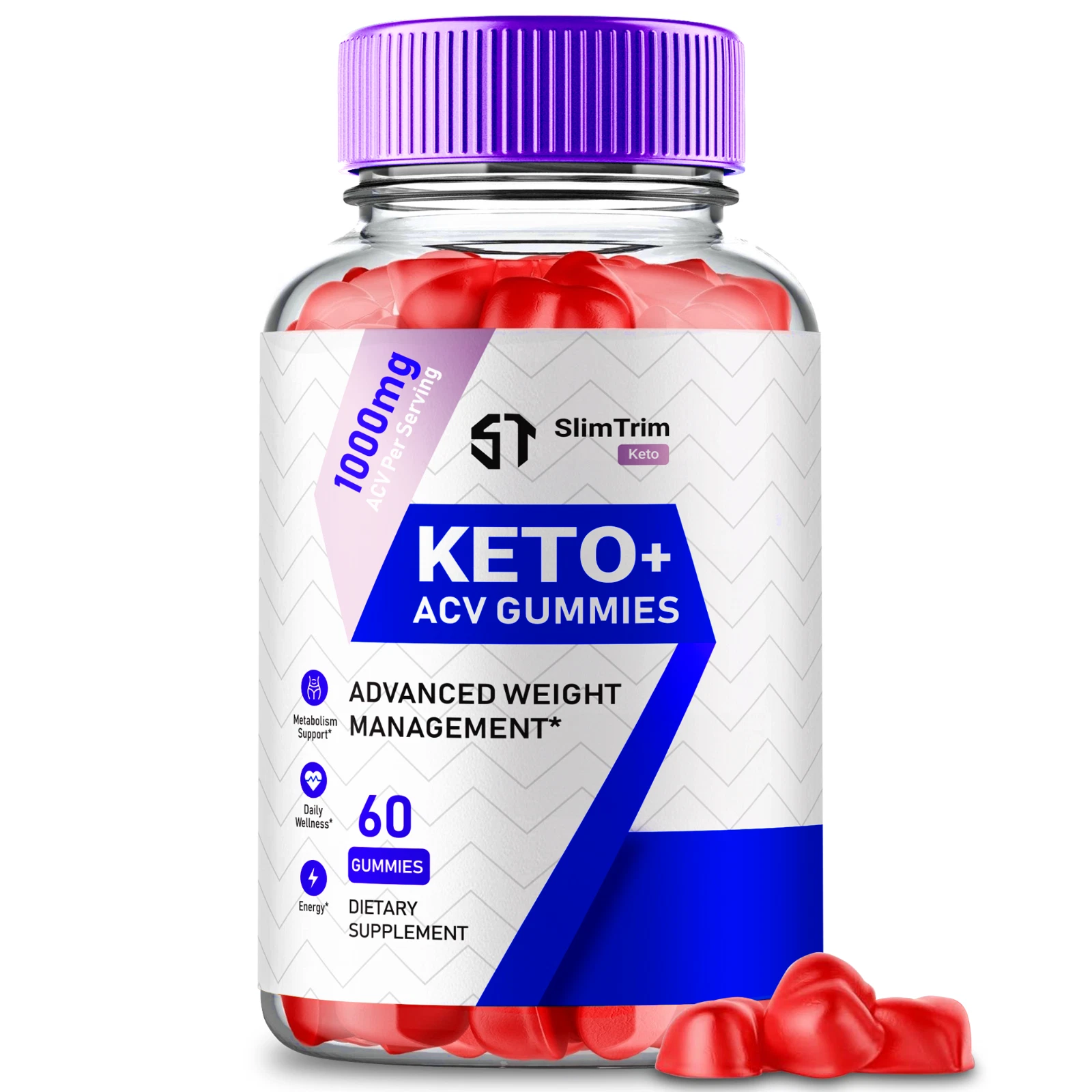 Slim Trim ACV Keto Gummies, SlimTrim ACV Gummies for Weight Loss 60ct