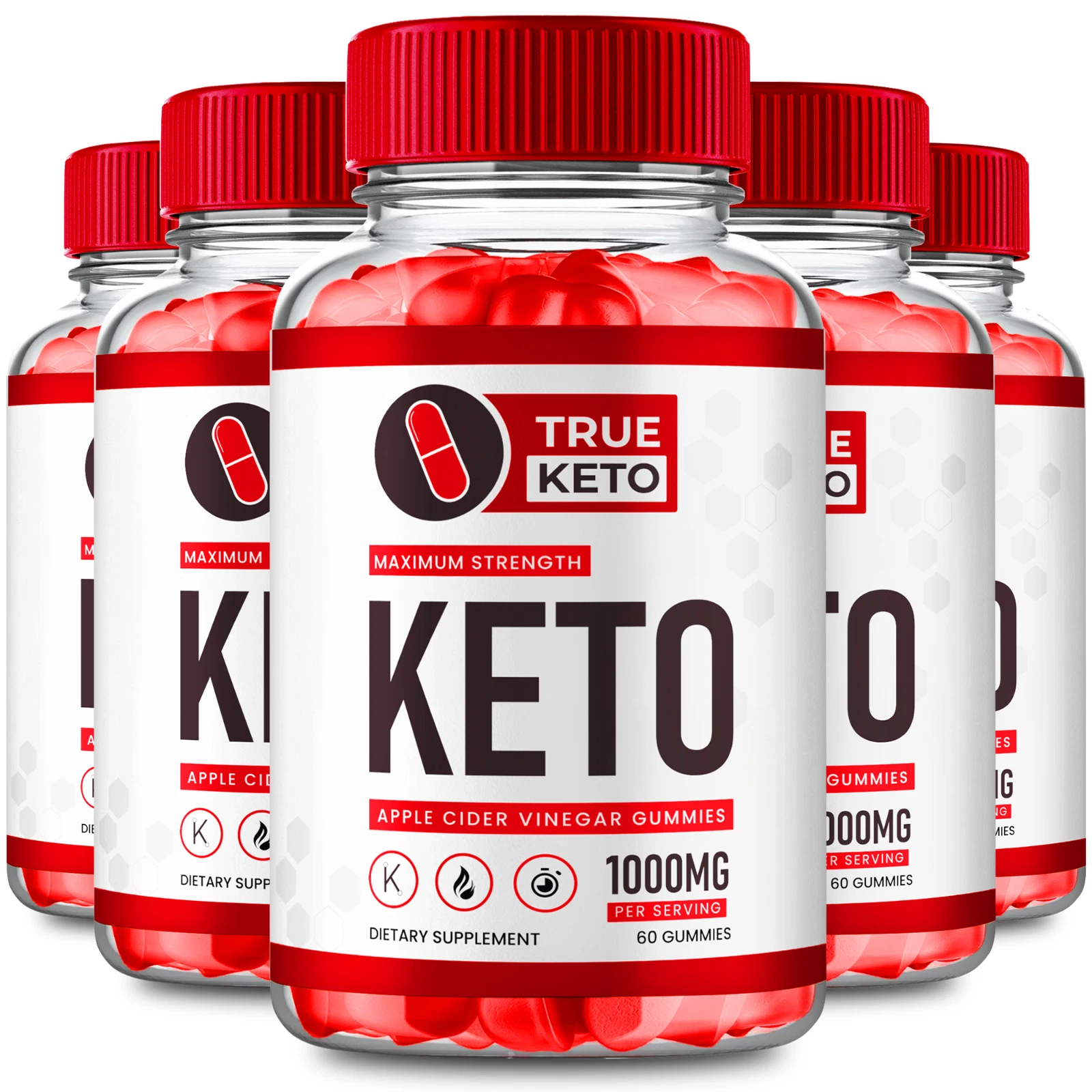 (5 Pack) True Keto ACV Gummies, TrueKeto Weight Management Gummies (300 Gummies)
