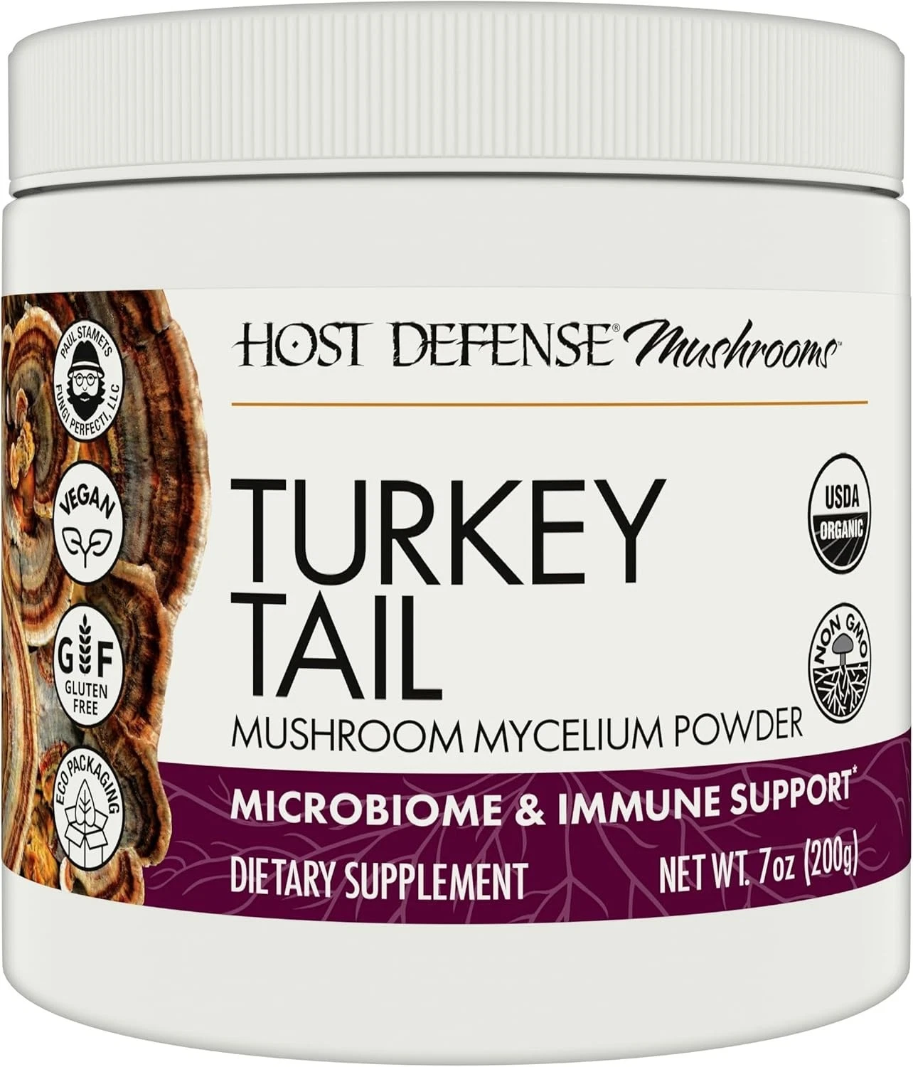 Host Defense Turkey Tail Mushroom Powder - Digestive 7 Ounce (Pack of 1)