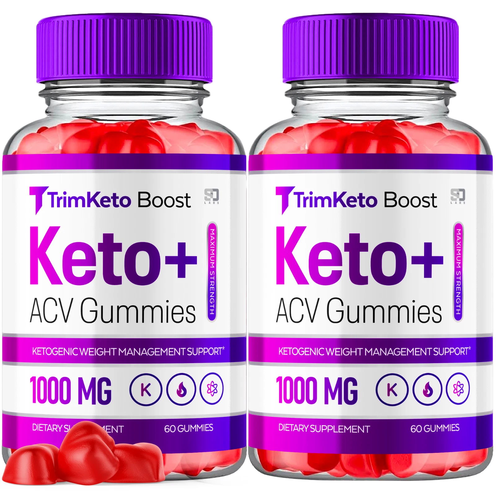 (2 Pack) TrimKeto Boost, Trim Keto Boost ACV Gummies Weight Loss (120 Gummies)