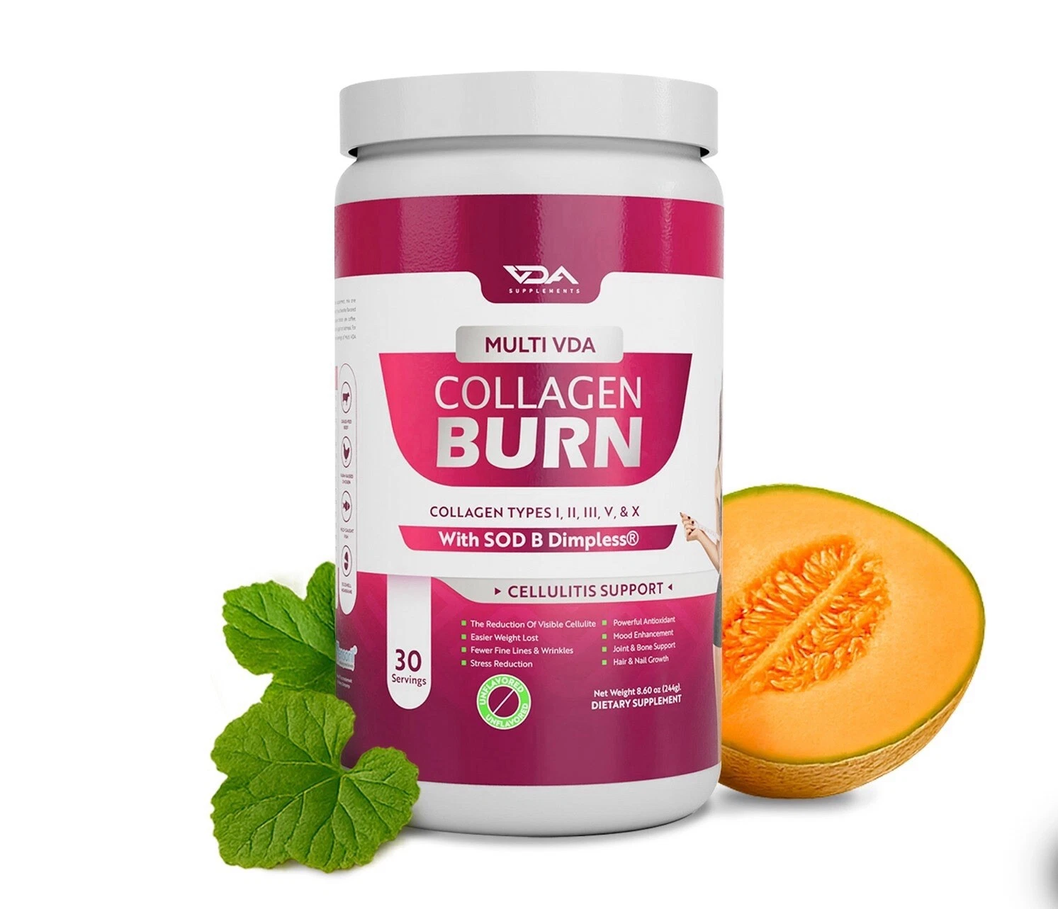 Multi VDA Collagen Burn 🔥 Hydrolyzed Collagen for Women Powder Weight Loss /