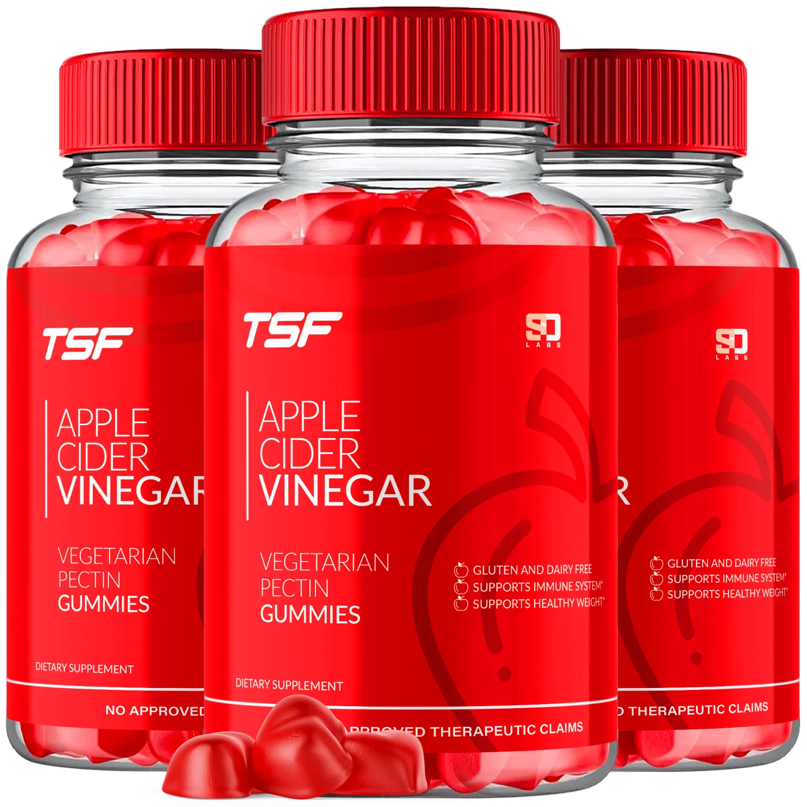 (3 Pack) TSF Keto Gummies, The Slim Firm ACV Weight Loss Gummies (180 Gummies)