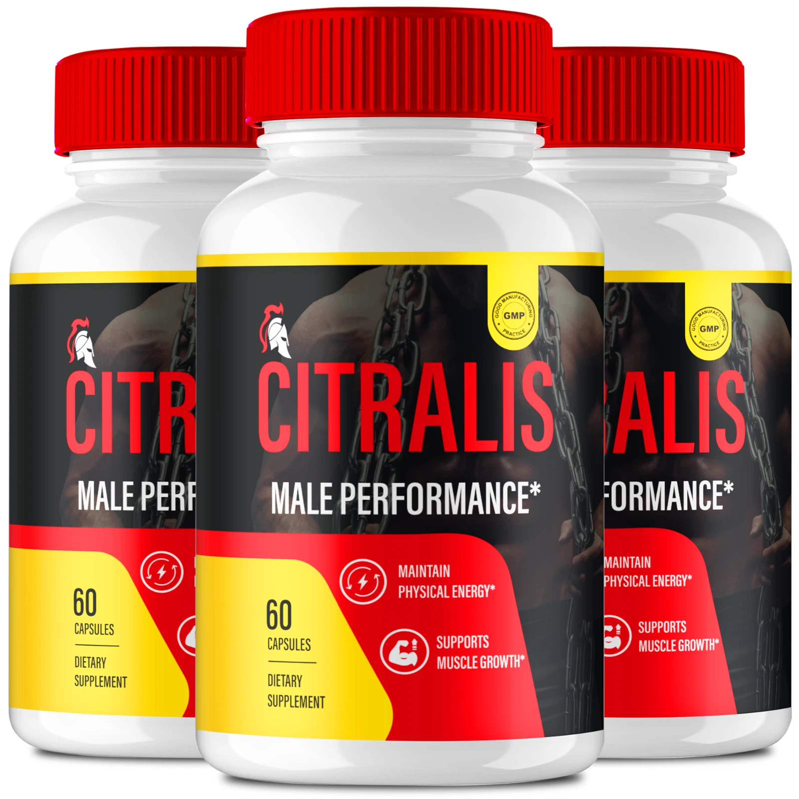 (3 Pack) Citralis Men Capsules, Maximum Strength Advanced Male Performance Pills