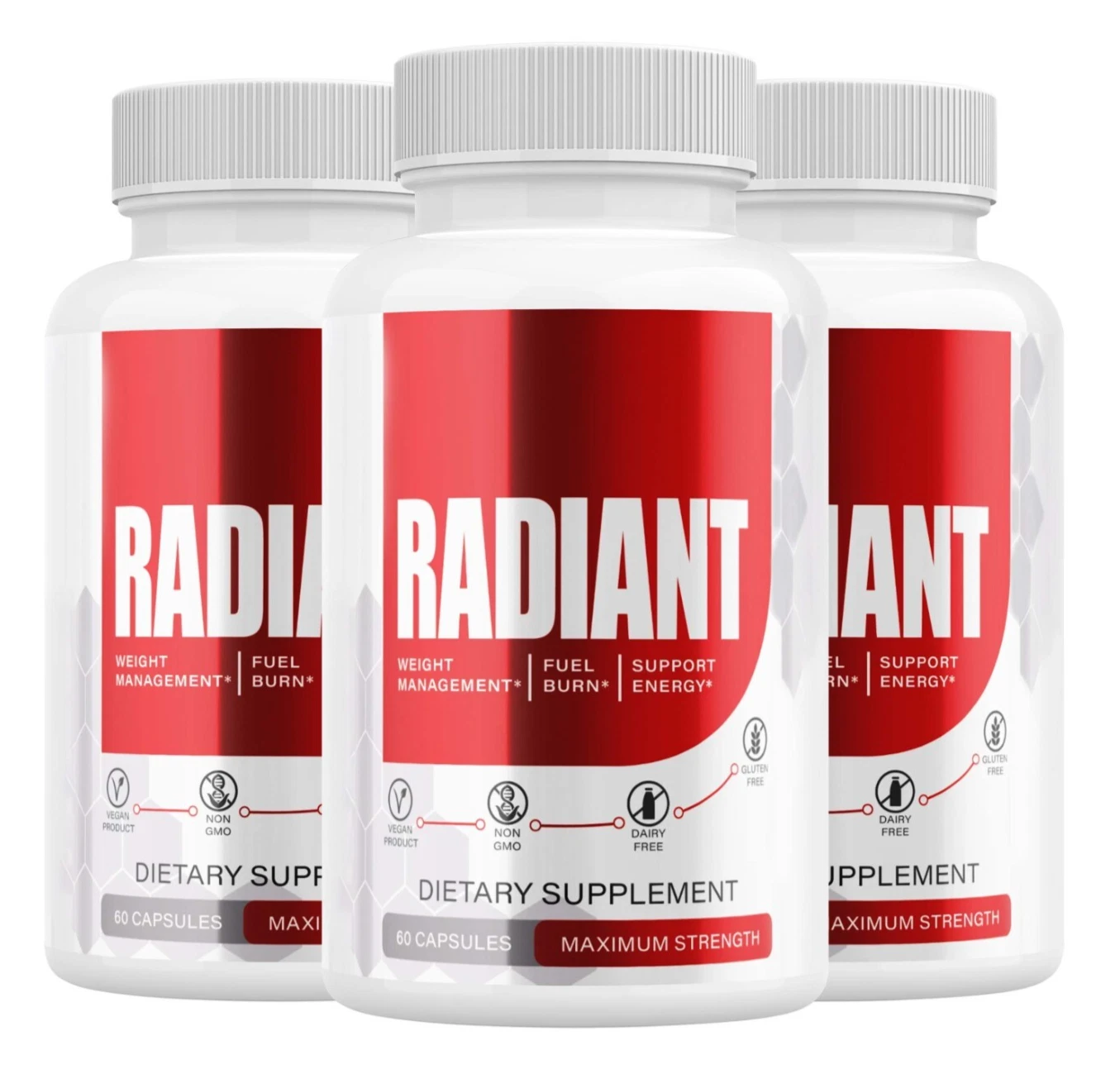 Radiant Advanced Formula Vitamin Natural Health & Wellness Supplement ( 3 Pack )