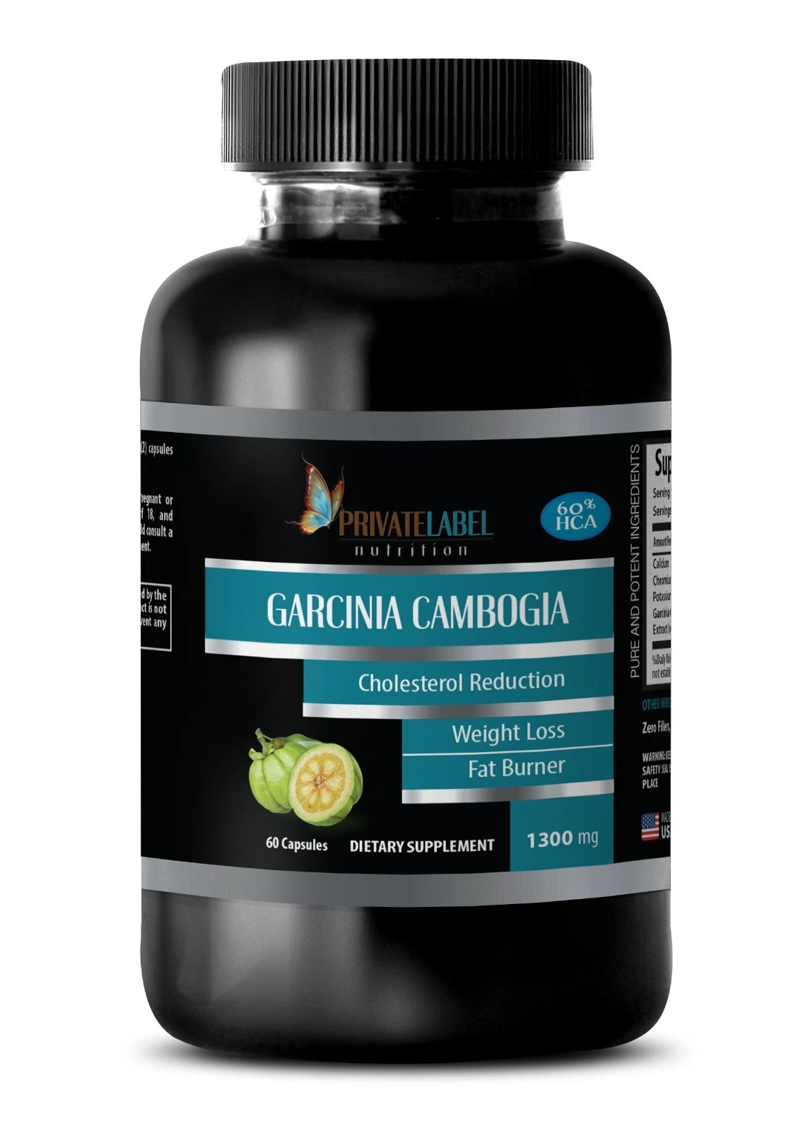Pure Weight Loss - Garcinia Cambogia Extract 1300mg - Fat Burning Pills - 1 Bot