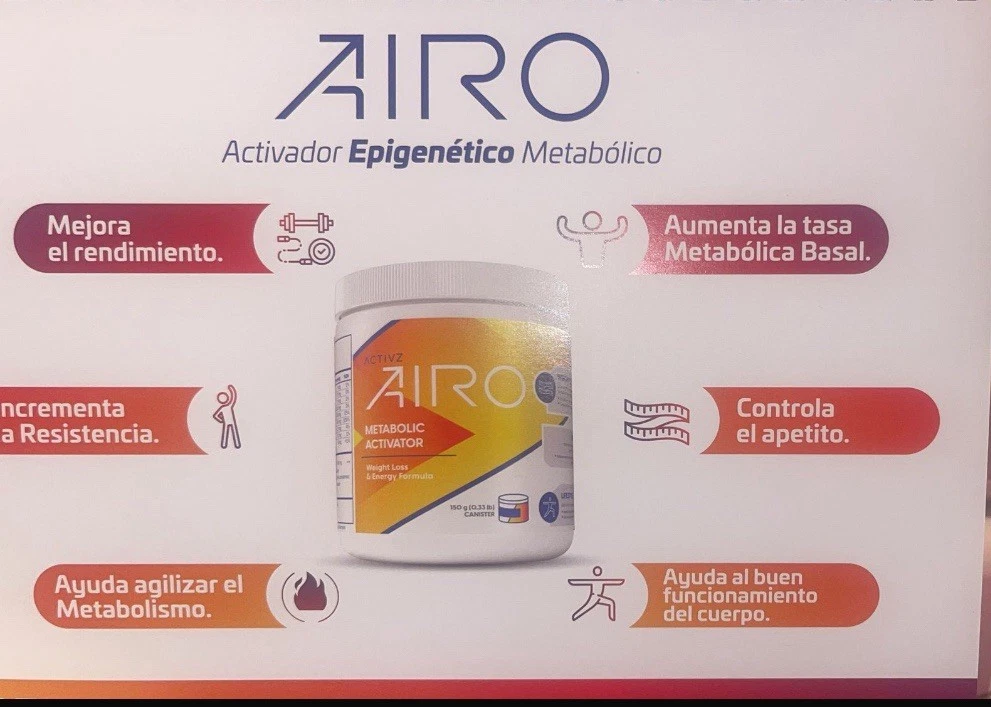 ACTIVZ AIRO METABOLIC ACTIVATOR WEIGHT LOSS ENERGY FORMULA FREE SHIPPING Exp8/26