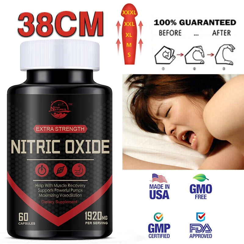 Nitric Oxide 60 Capsules 1920mg | L Arginine & L Citrulline | Highest Potency