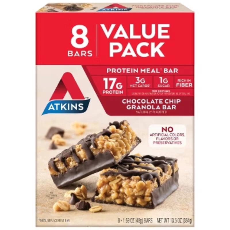Atkins Chocolate Chip Granola Protein Meal Bar