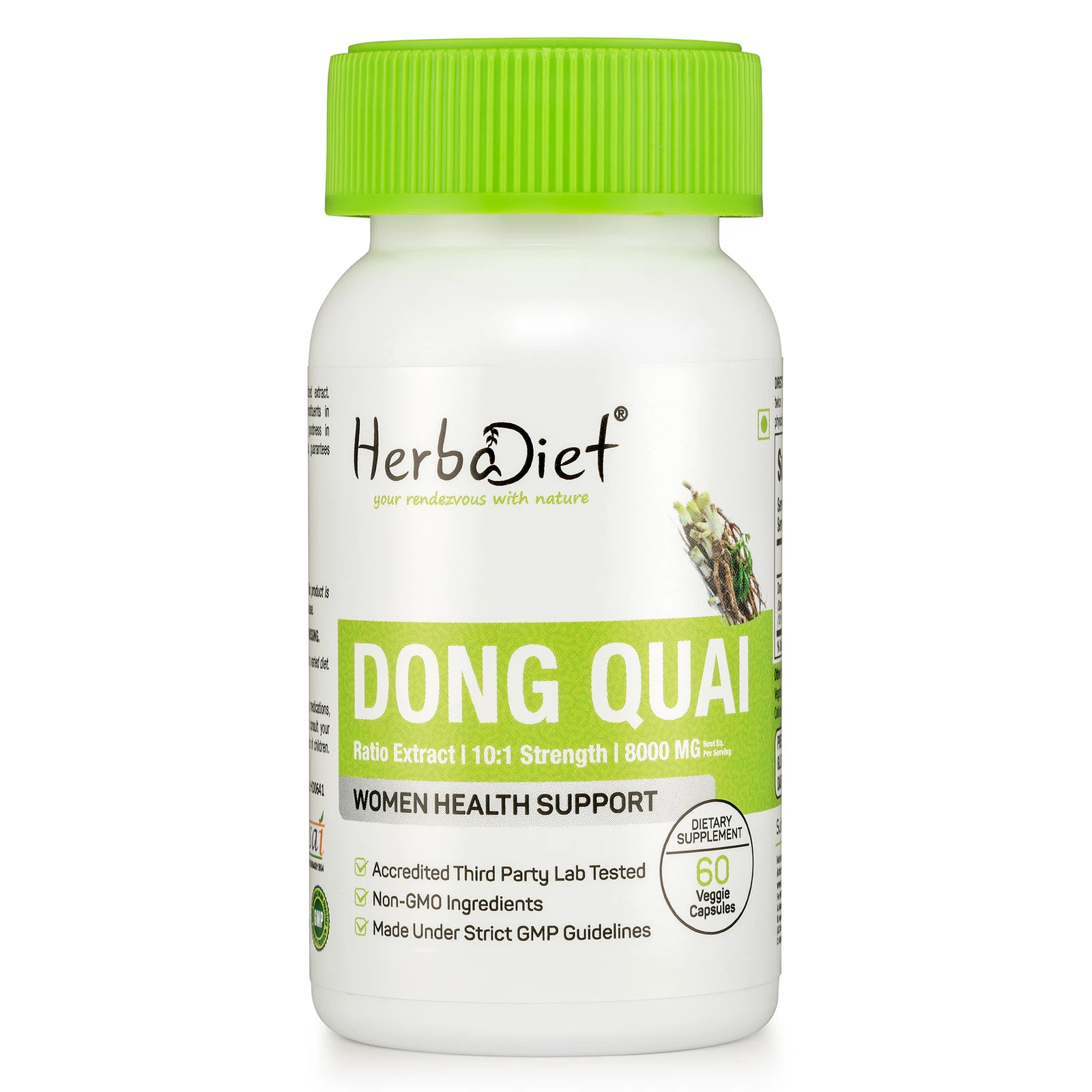 Dong Quai Extract Capsules 8000 mg eq. Angelica Supplement Menopause PMS Support