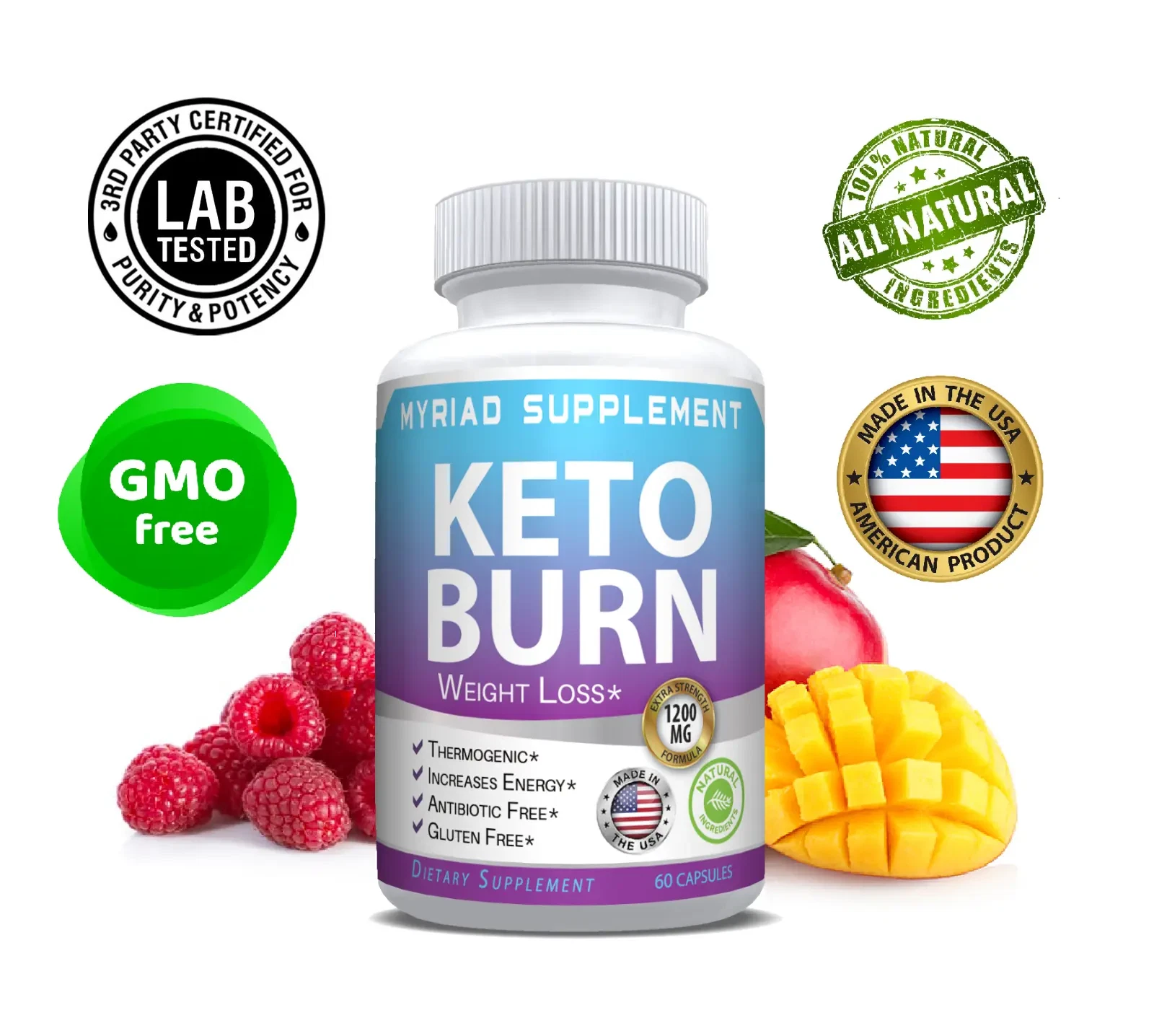 Keto BURN Diet Pills 1200 MG Ketosis Weight Loss Supplements To Fat Burn&Carb