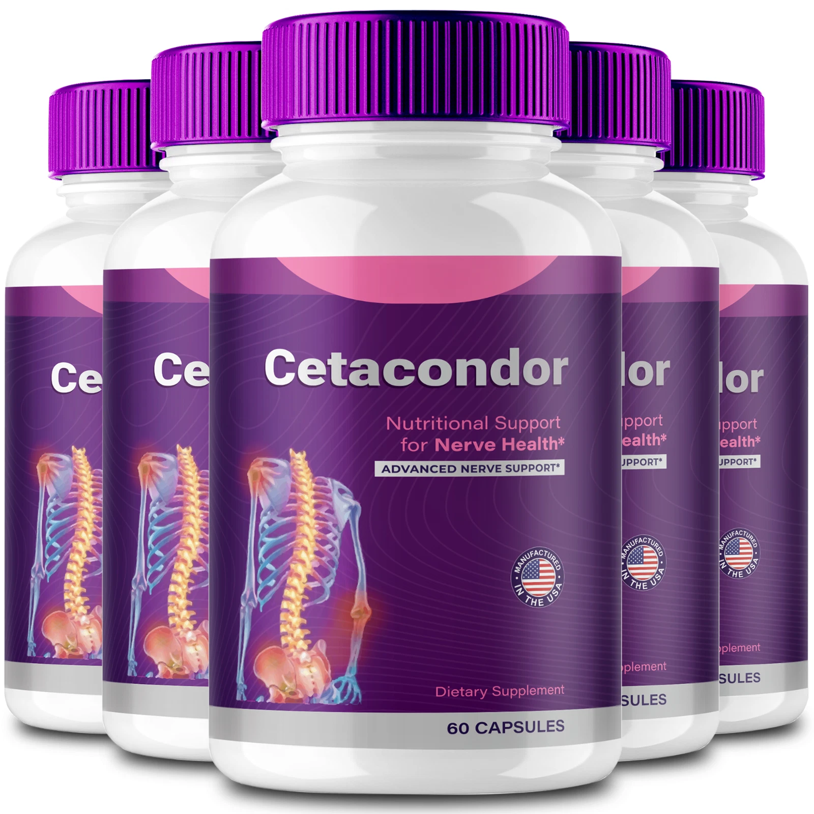 (5 Pack) Cetacondor Brain Booster Pills to Supports Brain Fog & Memory Loss