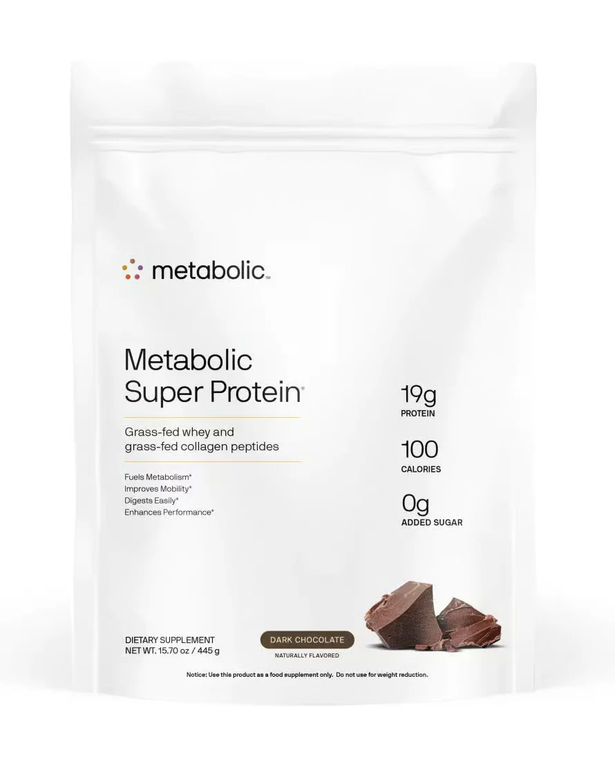 Metabolic Super protein powder CHOCOLATE NATURALLY FLAVORED ONE LB BAG