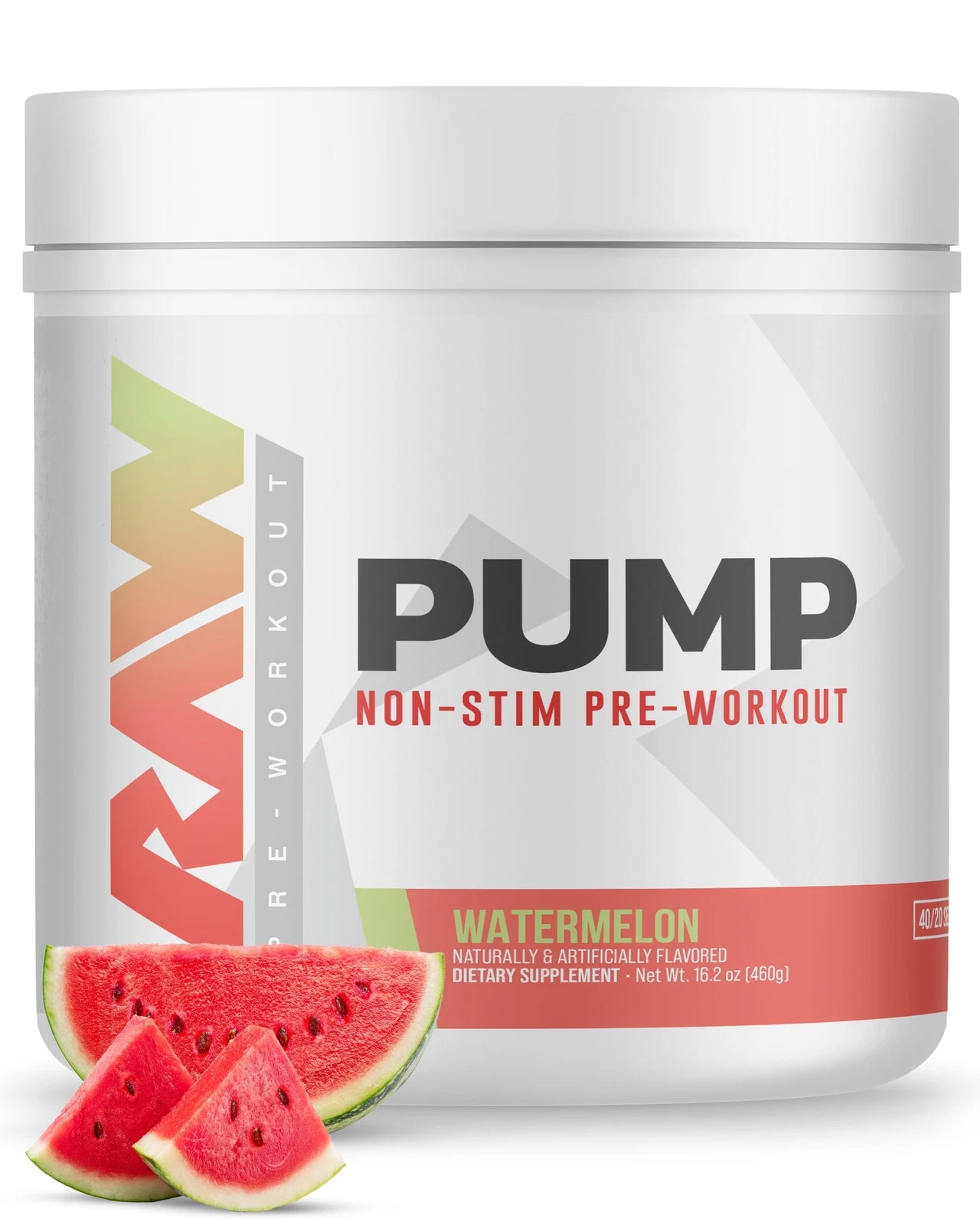 Raw Pump Non Stim Nutritional Supplement 40 Servings 470 Grams Powder