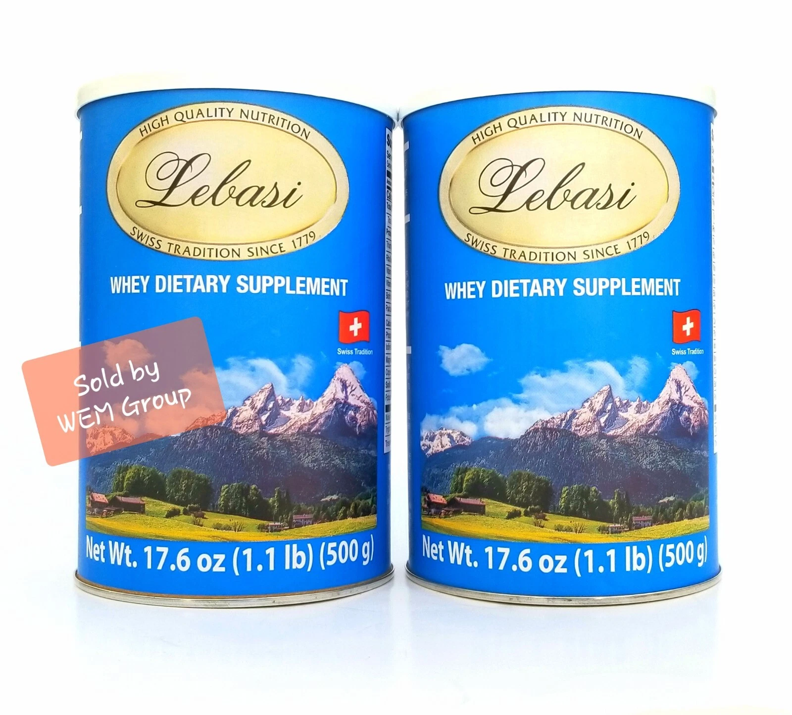 LEBASI LACTOSERUM - Two Pack - SWISS WHEY DIETARY POWDER (Suero de Leche Lebasi)