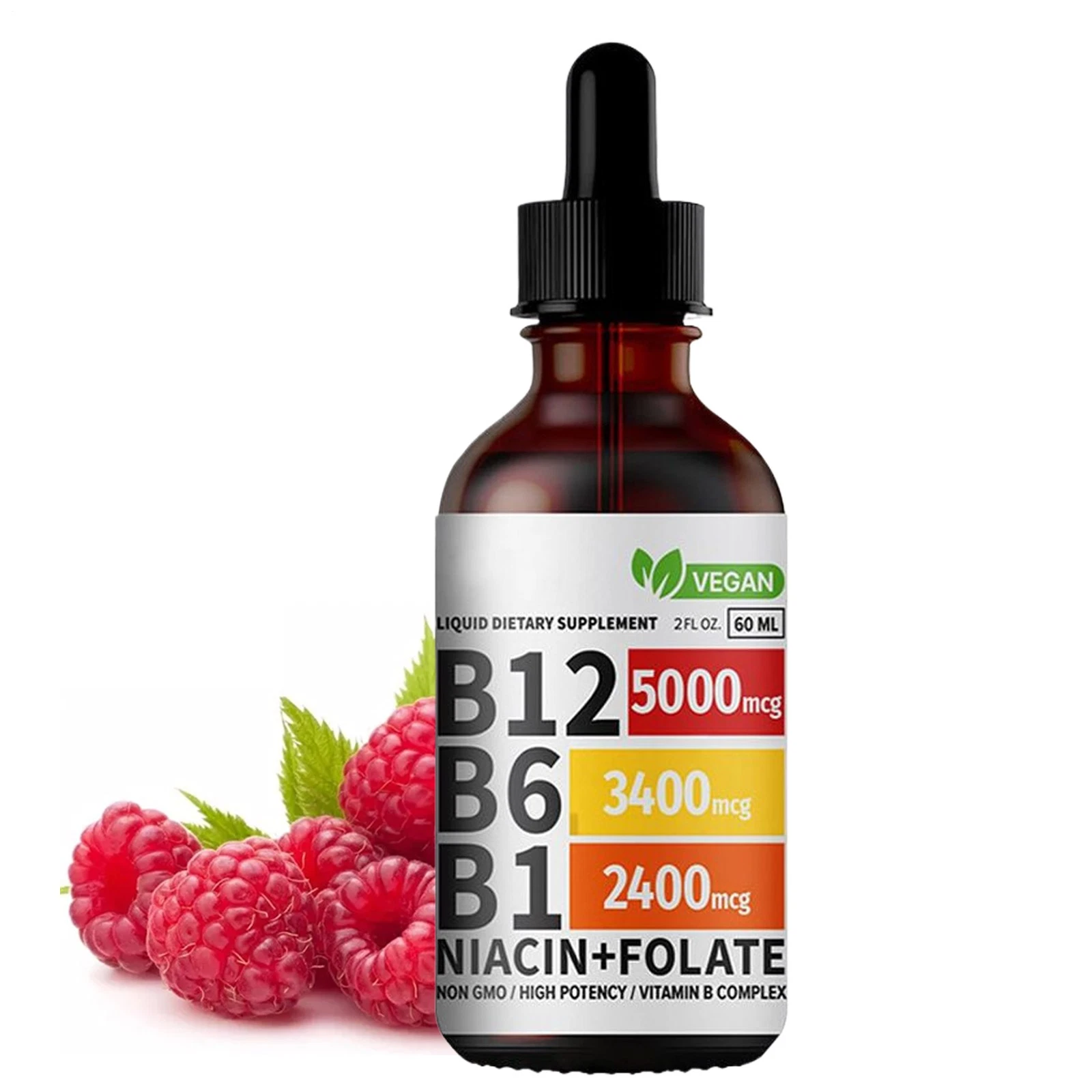 Diet Drops 5000mg Vitamin B12 Sublingual Liquid Drops Wellness Solution Enhancin